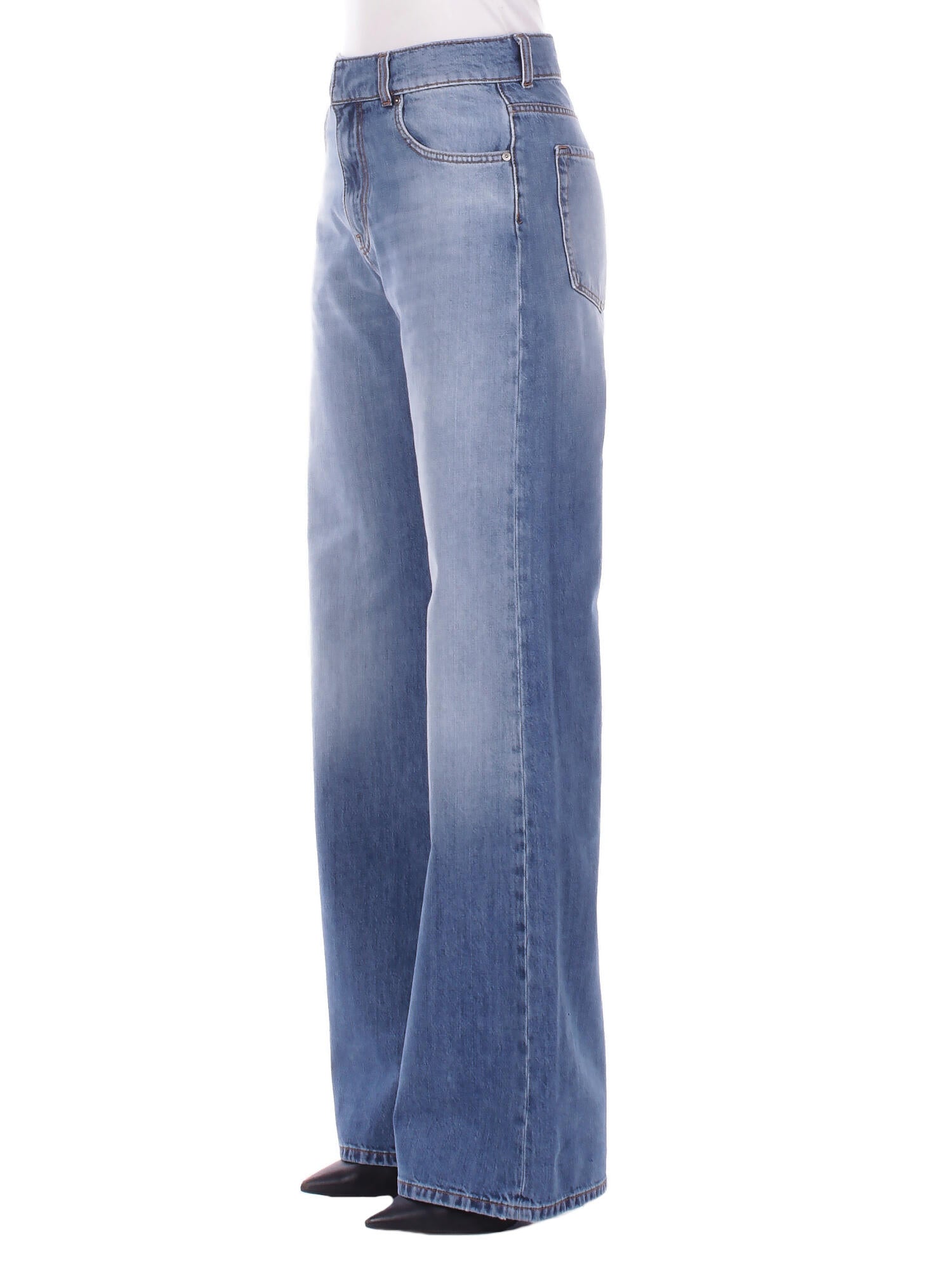 PINKO Donna Jeans 101733A323 PJO Wanda wide leg medium Denim medio