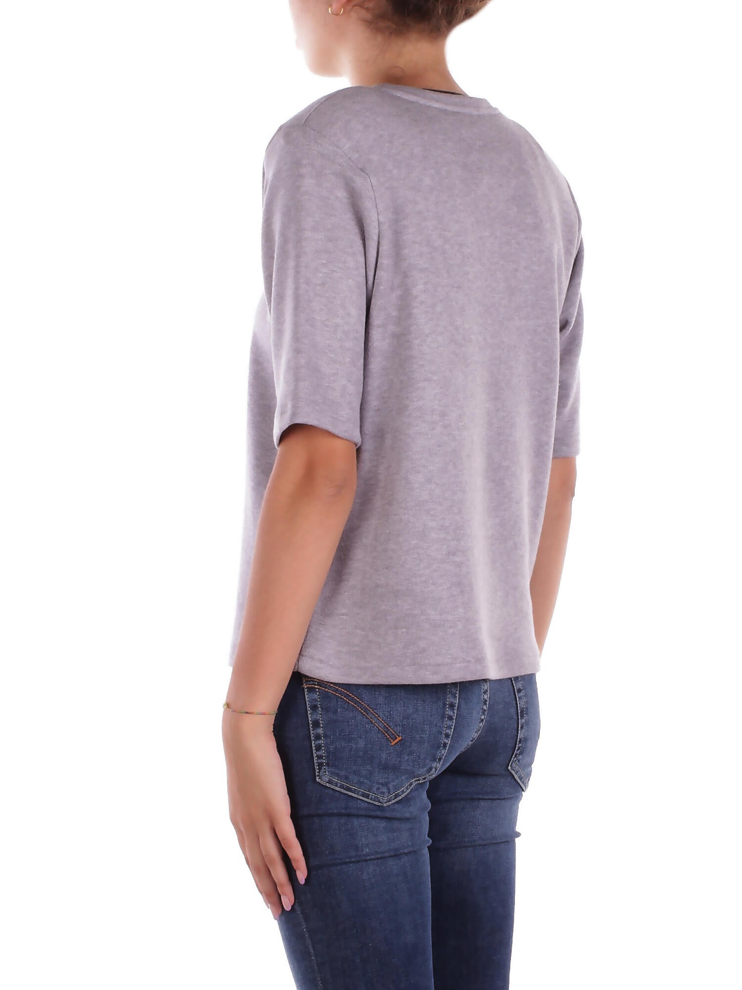 KOSTUMN1Â° Donna Maglia KI2502 GRIGIO Shirt in maglia c/ricamo Grigio