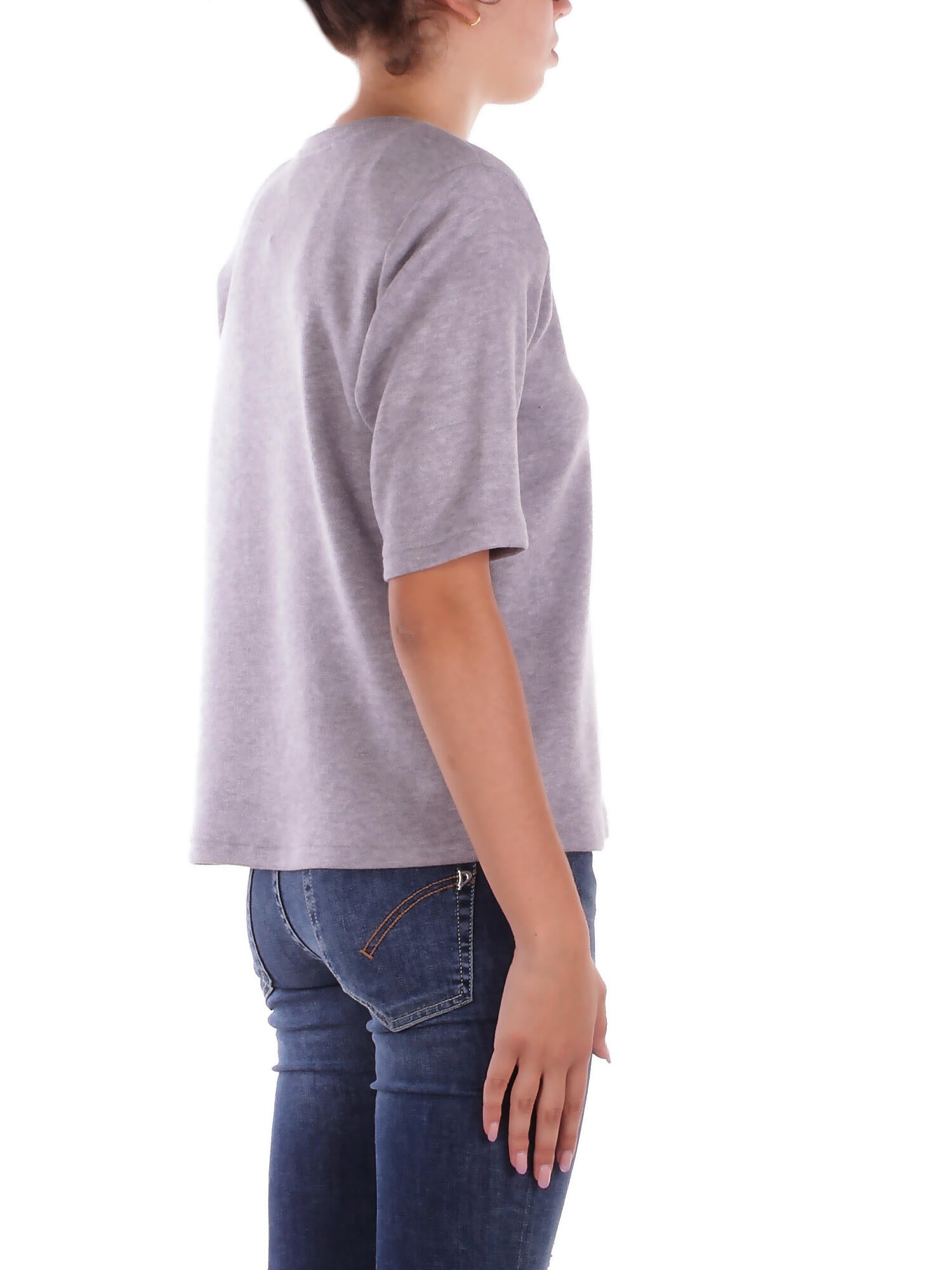 KOSTUMN1Â° Donna Maglia KI2502 GRIGIO Shirt in maglia c/ricamo Grigio