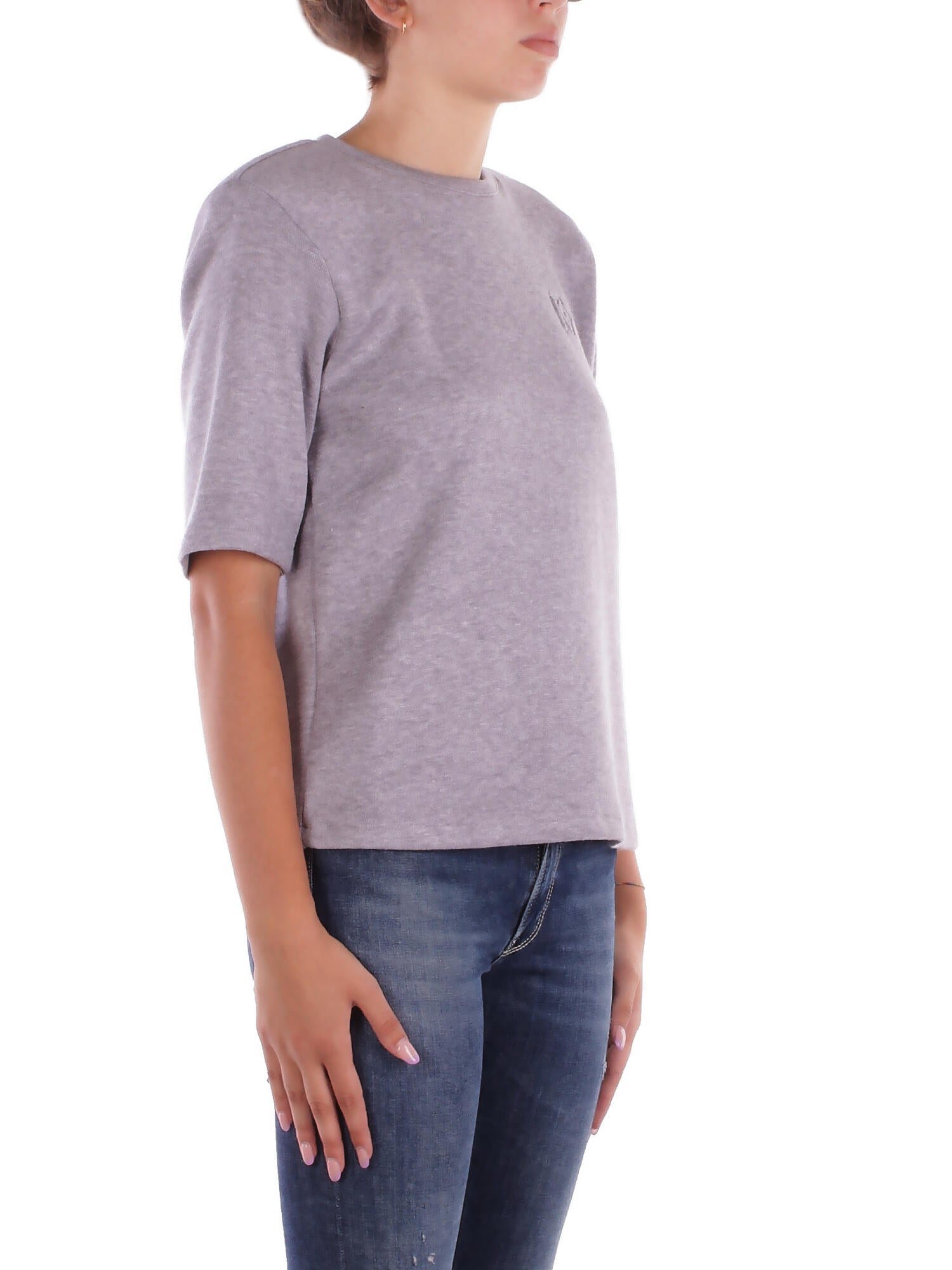 KOSTUMN1Â° Donna Maglia KI2502 GRIGIO Shirt in maglia c/ricamo Grigio