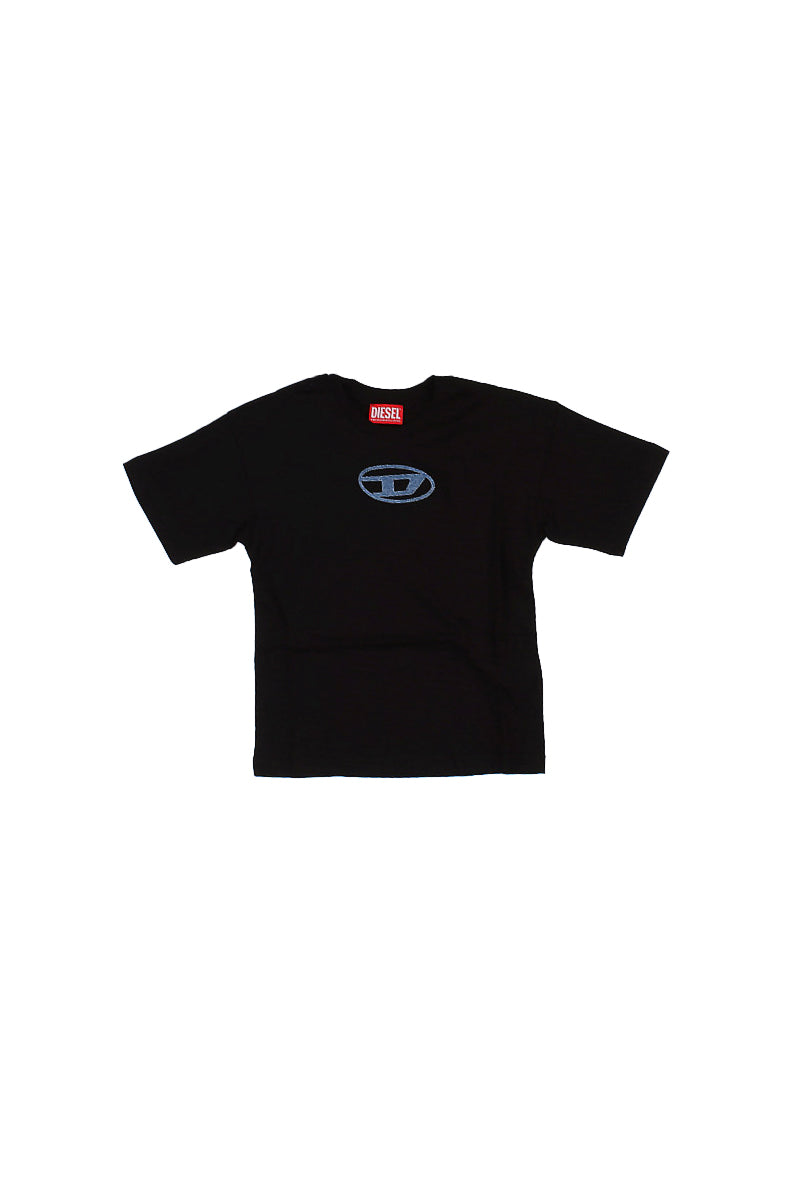 DIESEL Bambino T-shirt J025900GRAI K900 Tlogy over Black