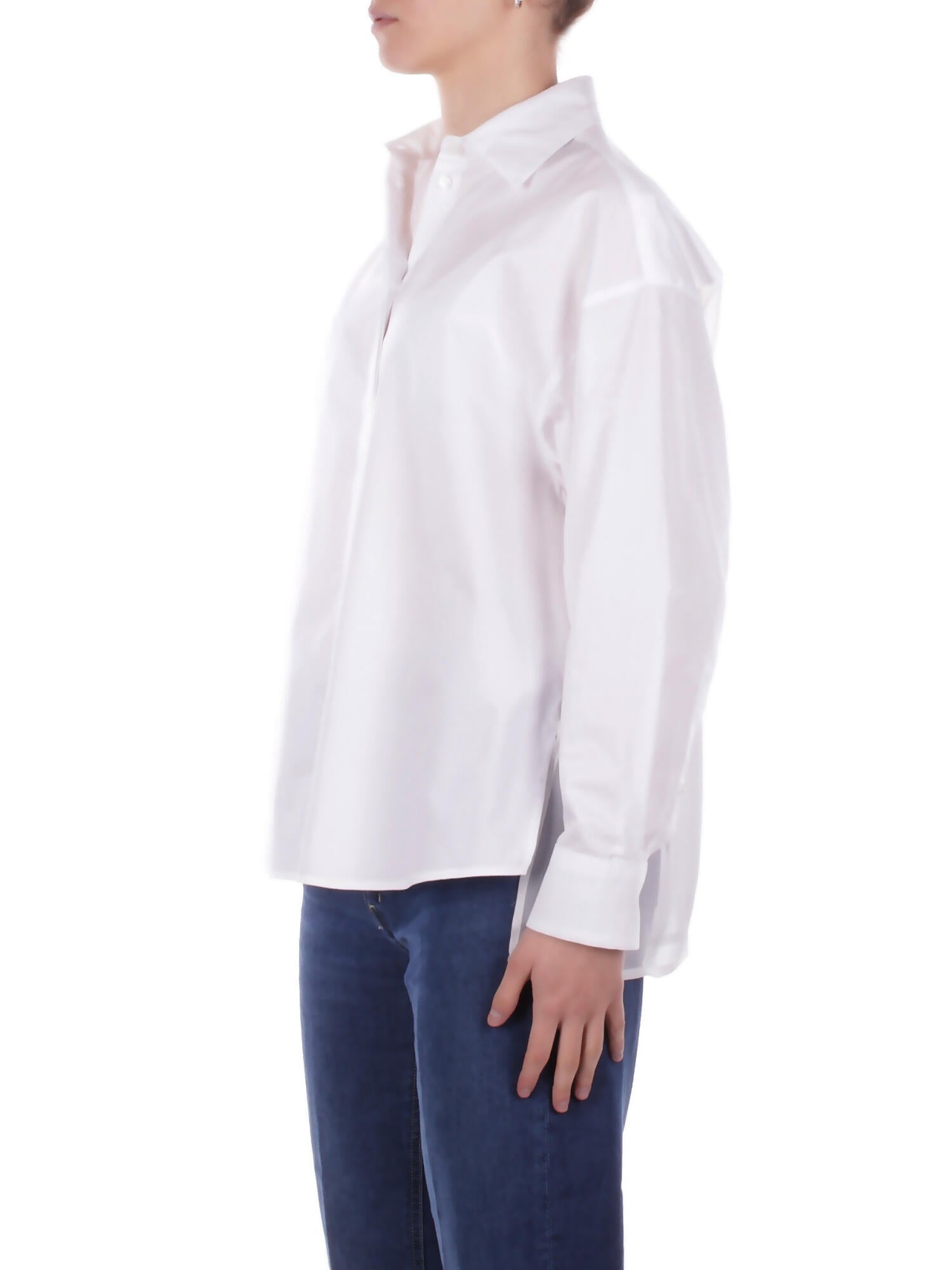 DONDUP Donna Camicia DC492CF0200V 000 Camicia over in gabardina tint Bianco
