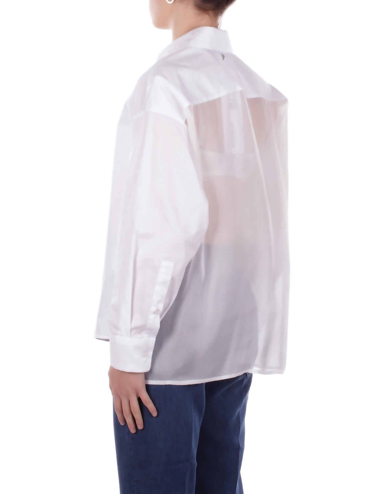 DONDUP Donna Camicia DC492CF0200V 000 Camicia over in gabardina tint Bianco