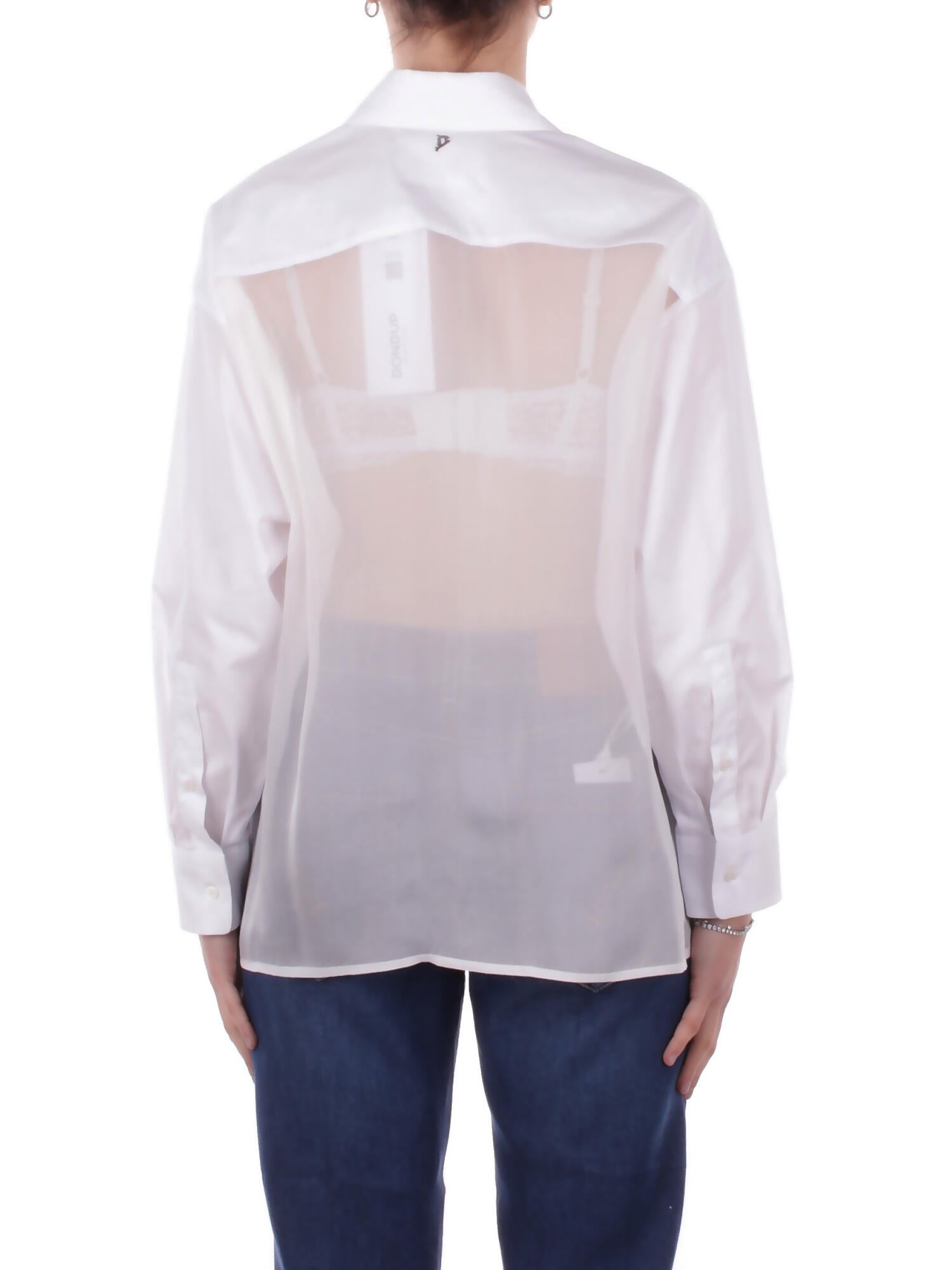 DONDUP Donna Camicia DC492CF0200V 000 Camicia over in gabardina tint Bianco