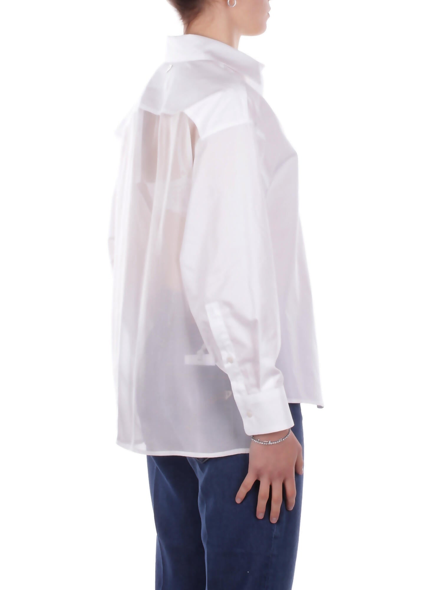 DONDUP Donna Camicia DC492CF0200V 000 Camicia over in gabardina tint Bianco