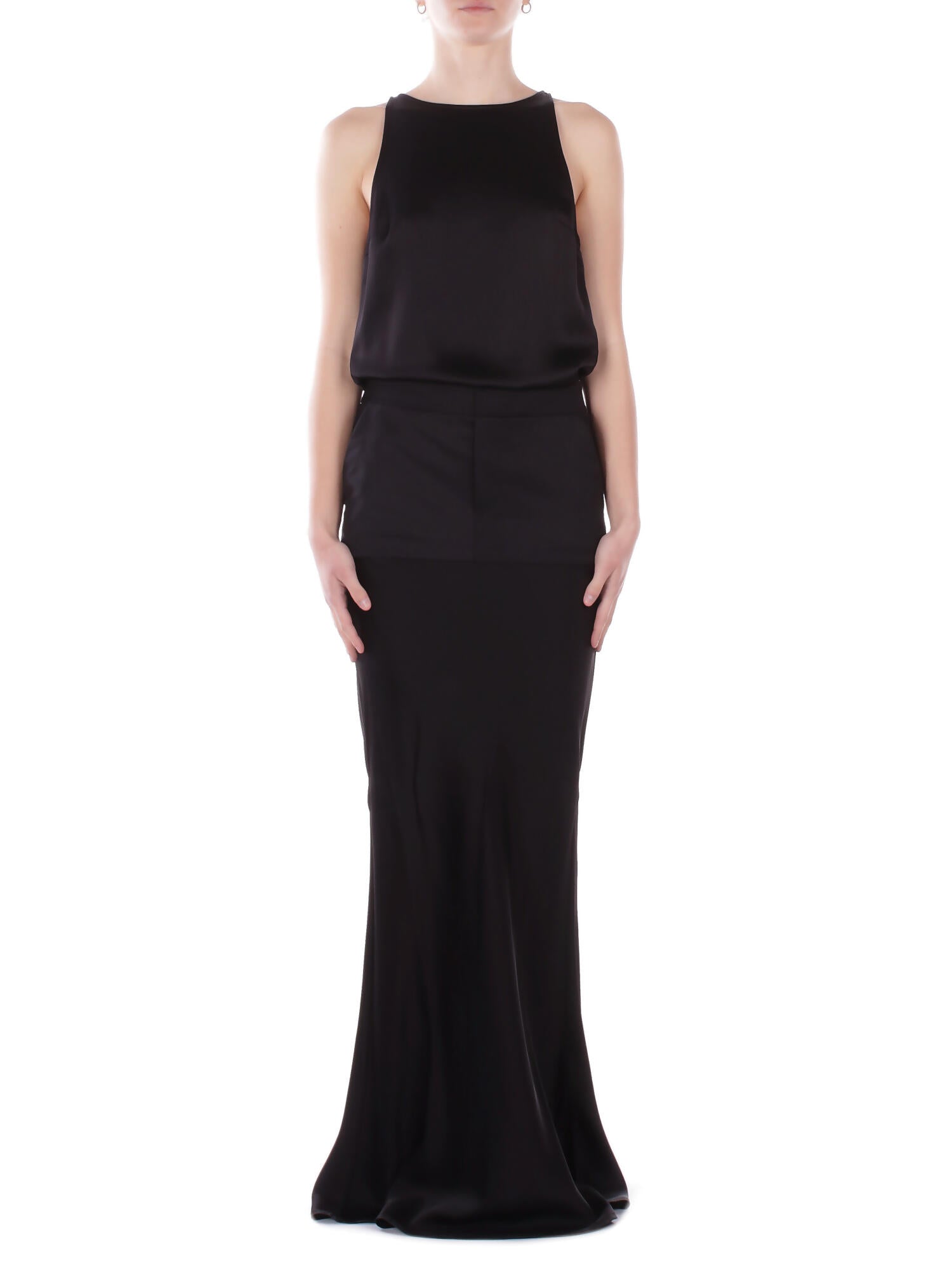 DONDUP Donna Abito DA492RF0033M 999 Abito in raso Nero