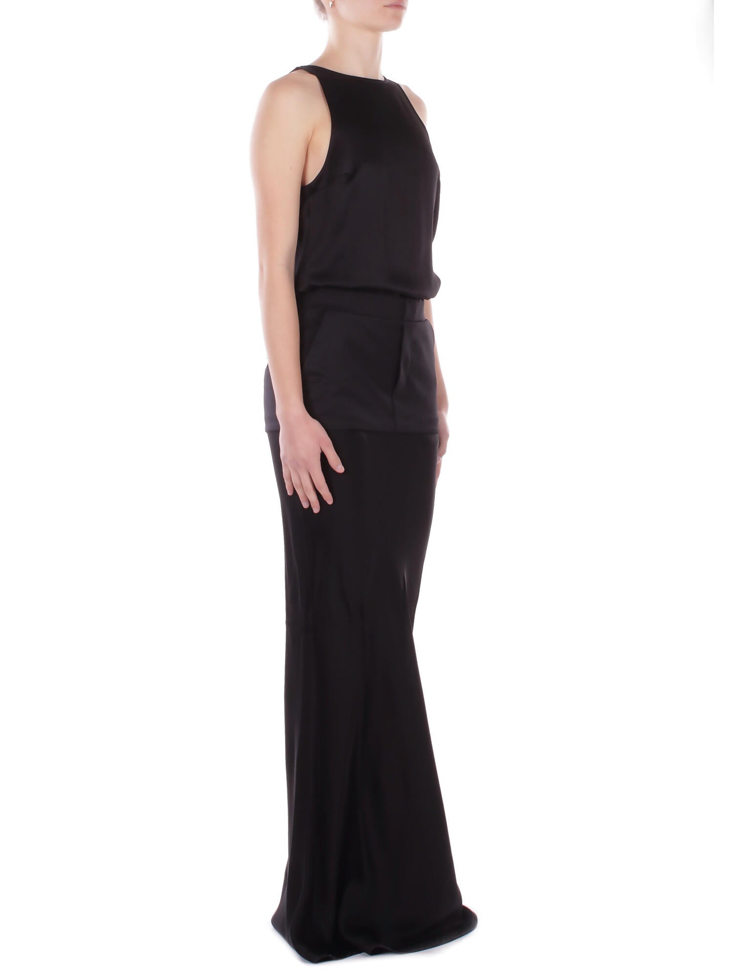 DONDUP Donna Abito DA492RF0033M 999 Abito in raso Nero