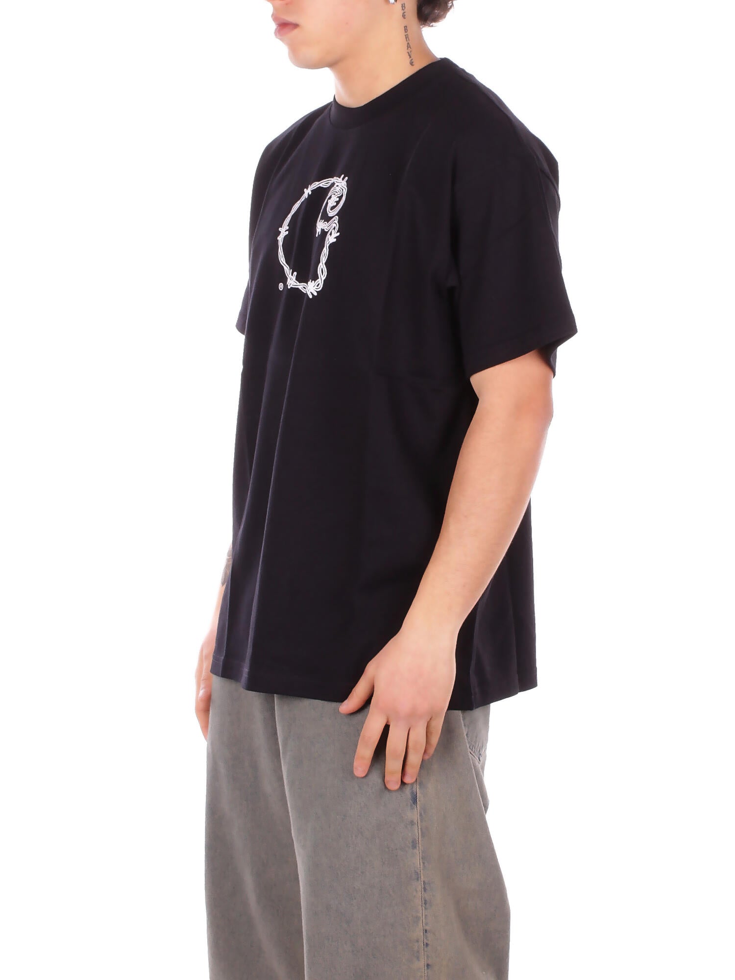 CARHARTT WIP Uomo T-shirt I036237 89XX S\s barbwire Black