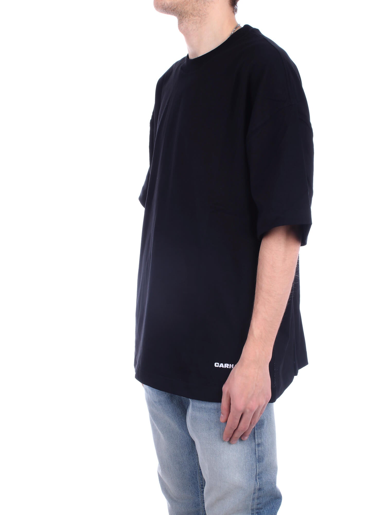 CARHARTT WIP Uomo T-shirt I031373 0D2XX S\slink script t-shirt Black white