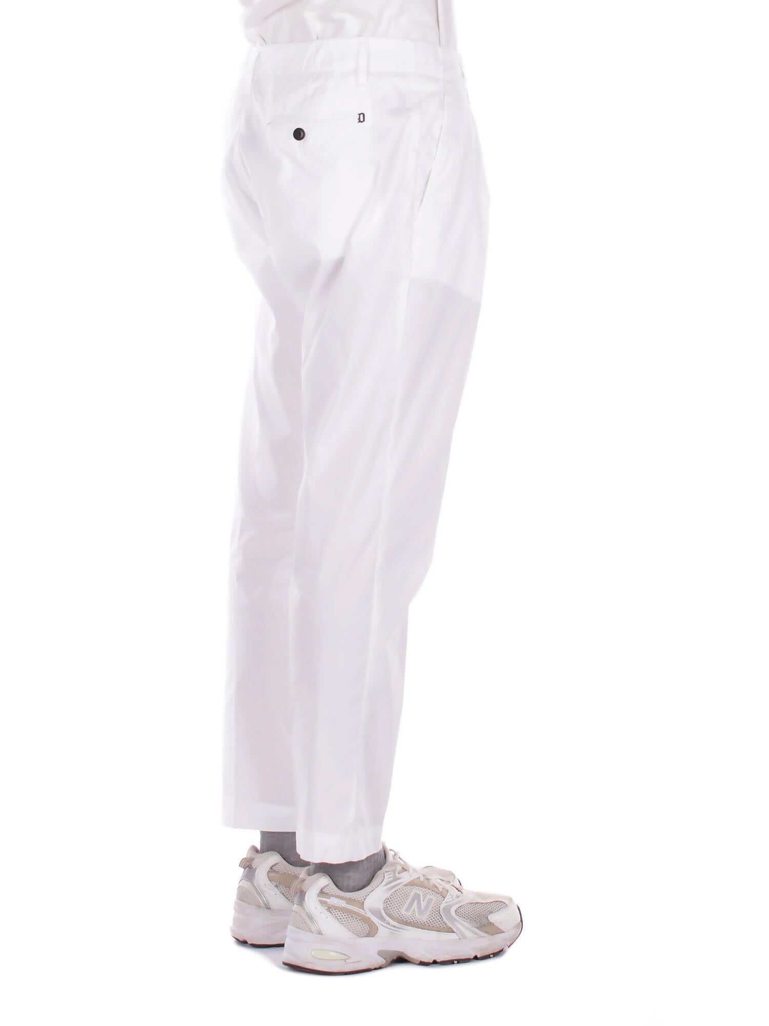 DONDUP Uomo Pantalone UP630PS0020U 000 Pantalone carrot chino ben Bianco