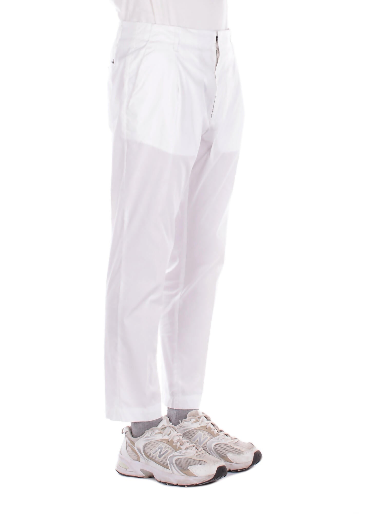 DONDUP Uomo Pantalone UP630PS0020U 000 Pantalone carrot chino ben Bianco