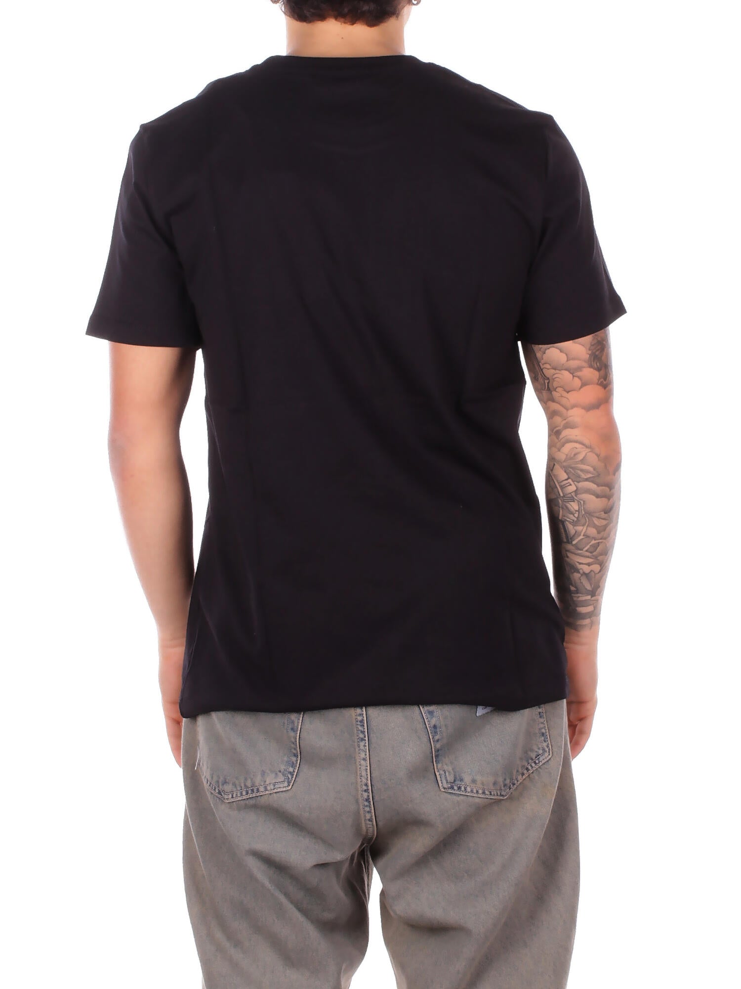 DONDUP Uomo T-shirt US198JF0309U 999 T-shirt regular in jersey coto Nero