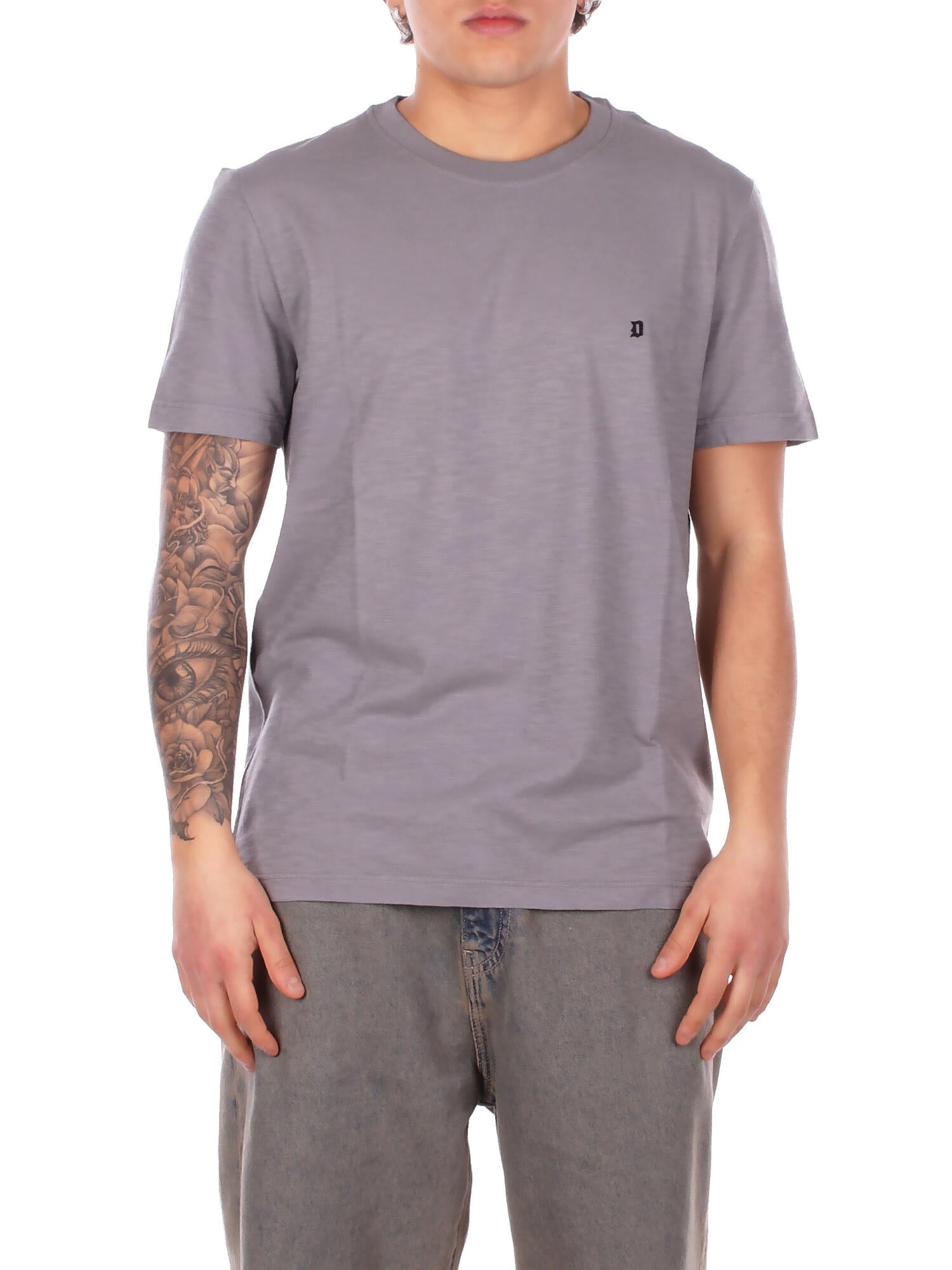 DONDUP Uomo T-shirt US371JF0195U 965 T-shirt regular in jersey fiam Fume