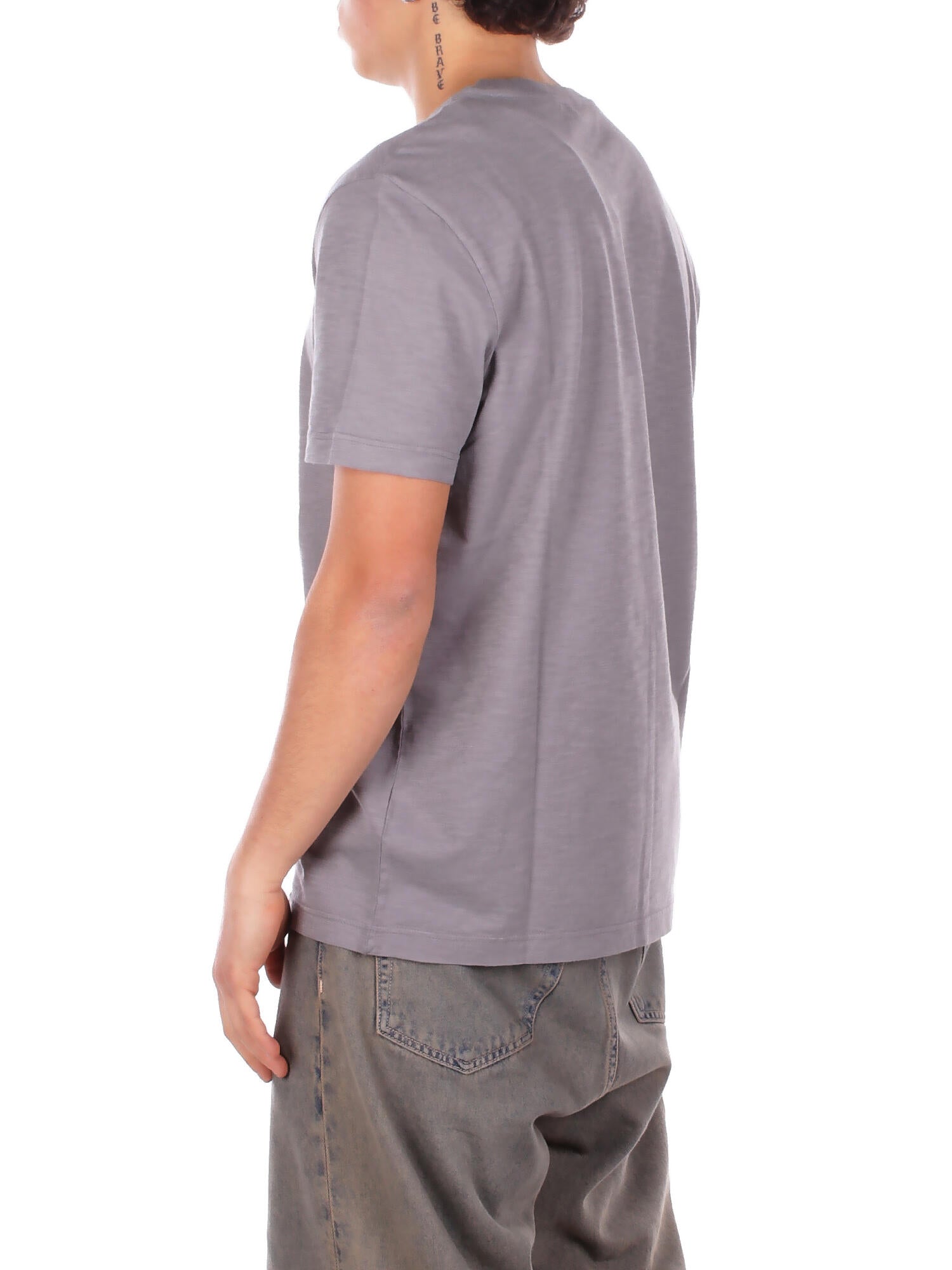 DONDUP Uomo T-shirt US371JF0195U 965 T-shirt regular in jersey fiam Fume