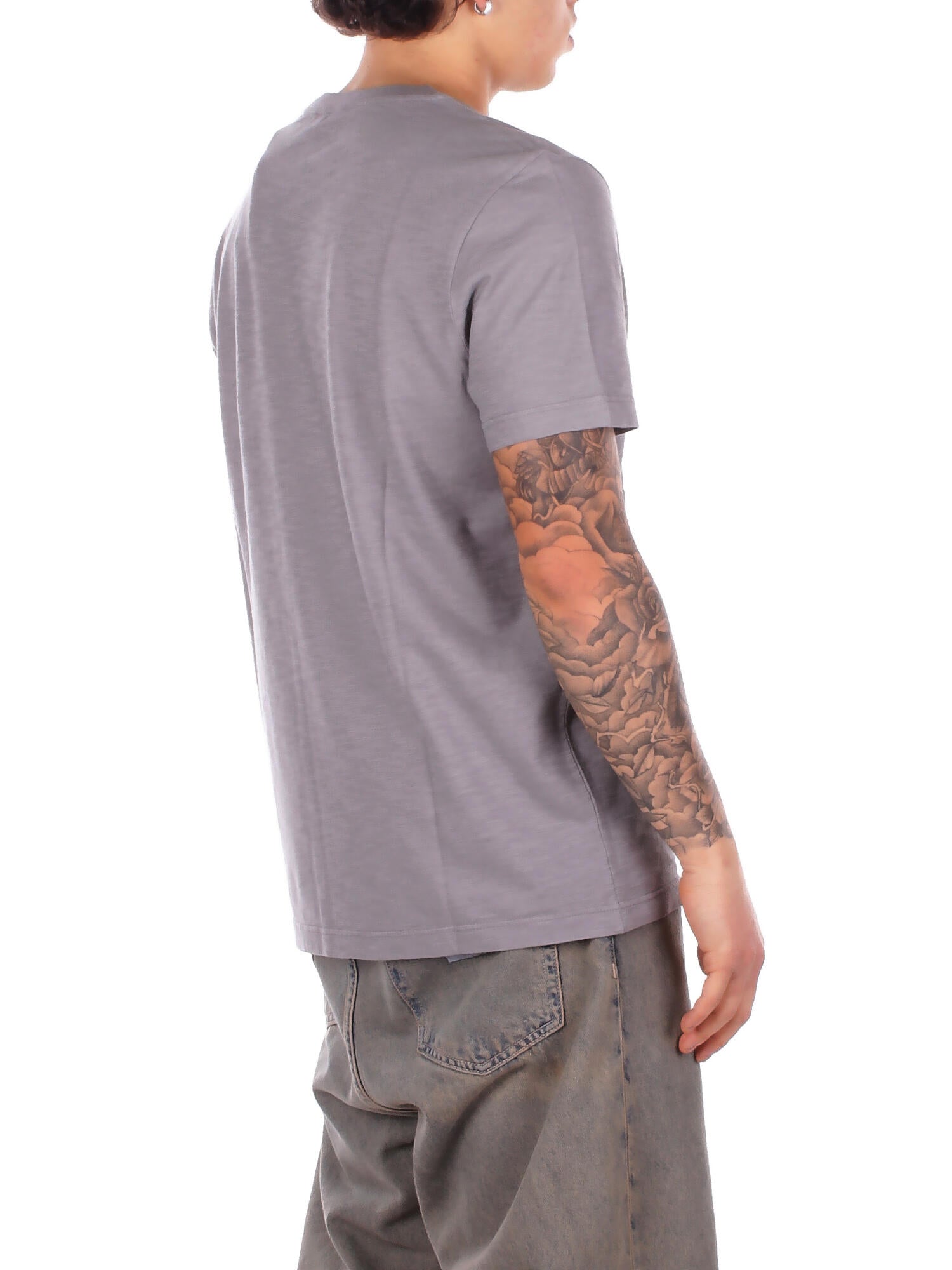 DONDUP Uomo T-shirt US371JF0195U 965 T-shirt regular in jersey fiam Fume
