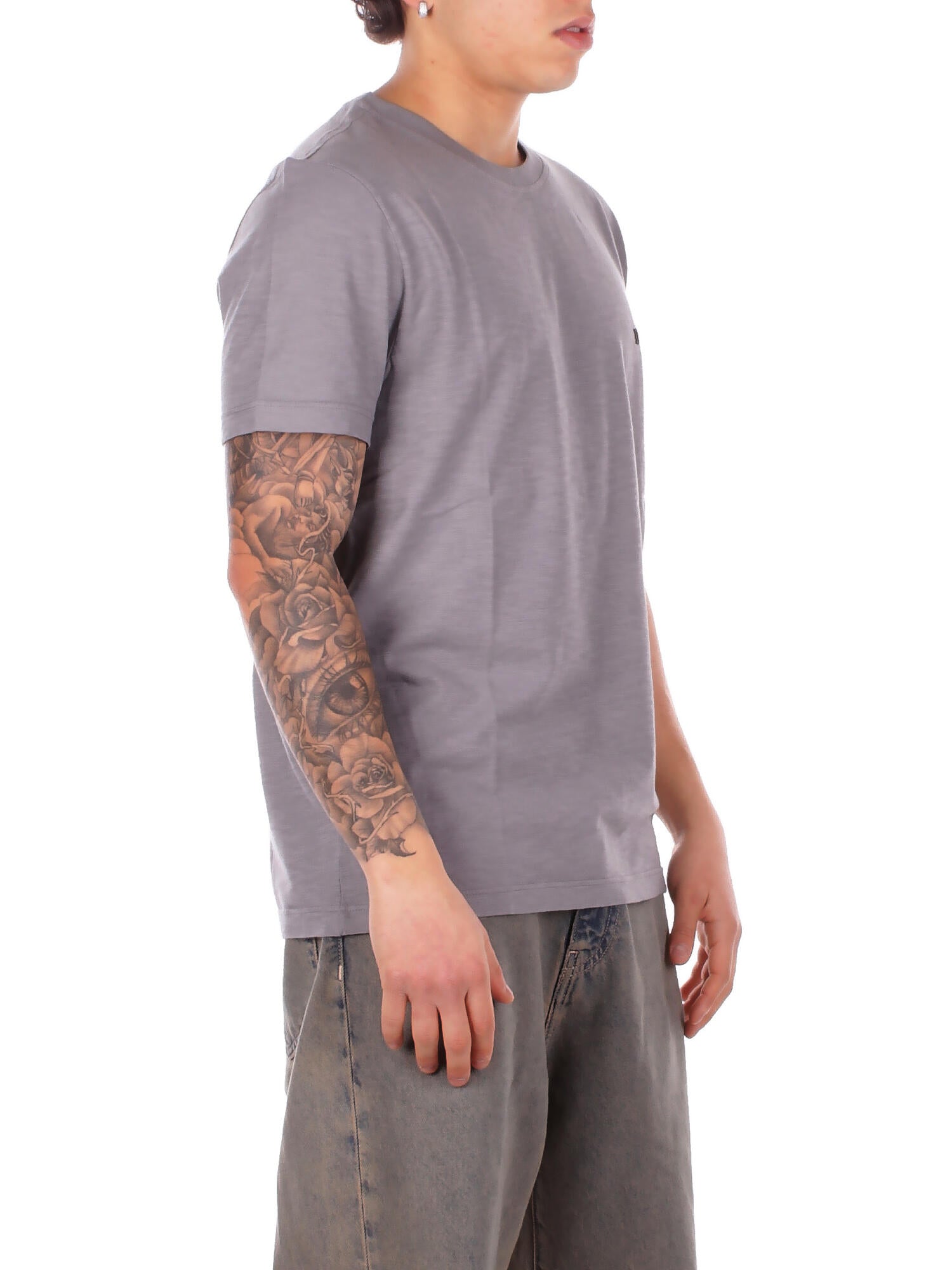 DONDUP Uomo T-shirt US371JF0195U 965 T-shirt regular in jersey fiam Fume