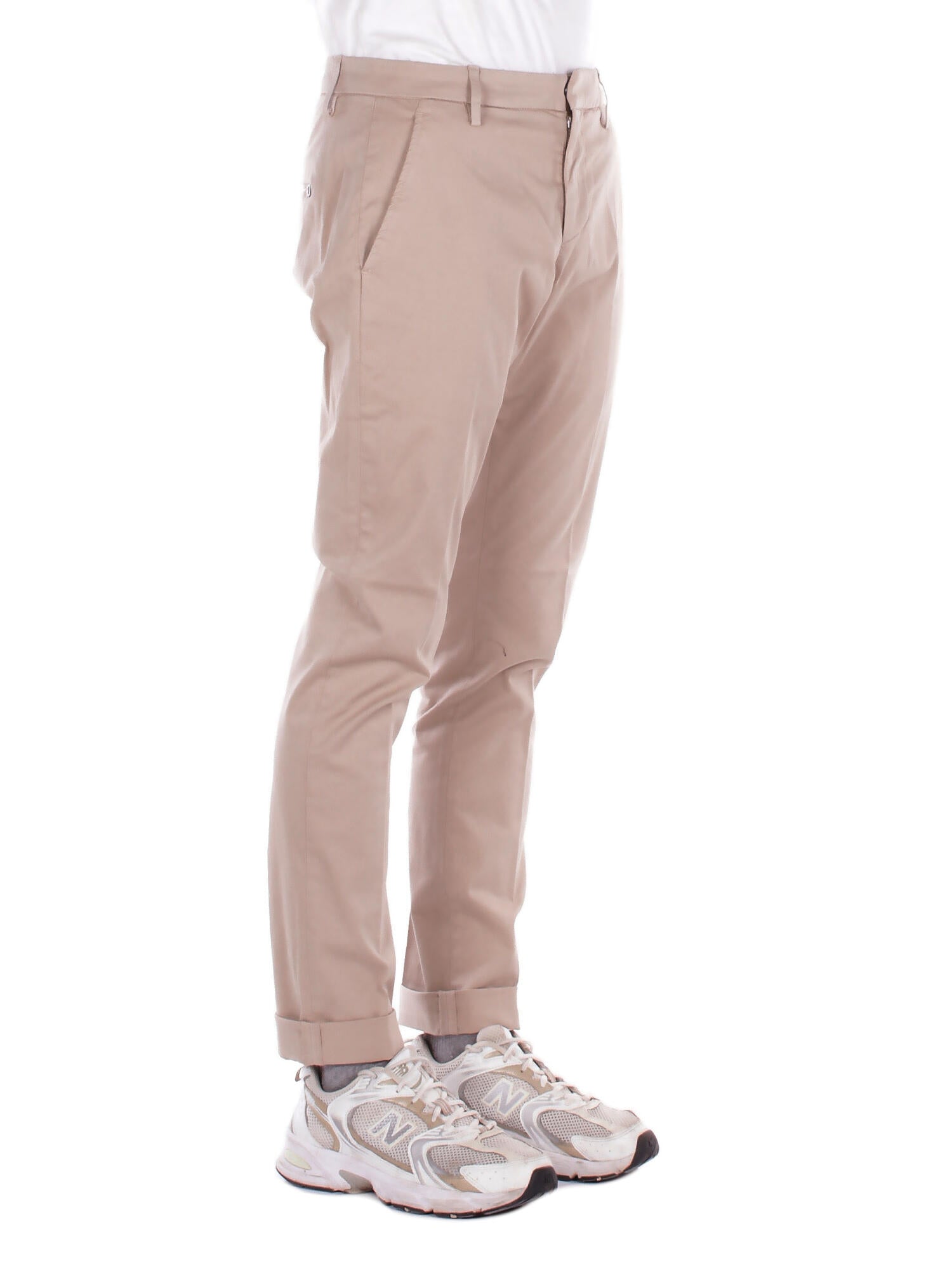DONDUP Uomo Pantalone UP235GS0096U 010 Pantalone slim chino gaubert i Beige