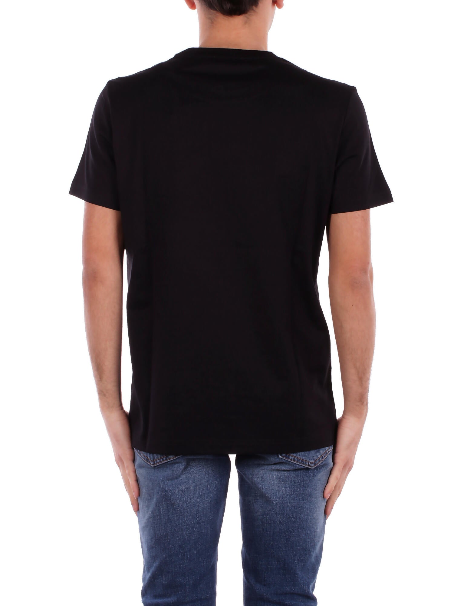 DONDUP Uomo T-shirt US198JF0271U 999 T-shirt regular in jersey basi Nero