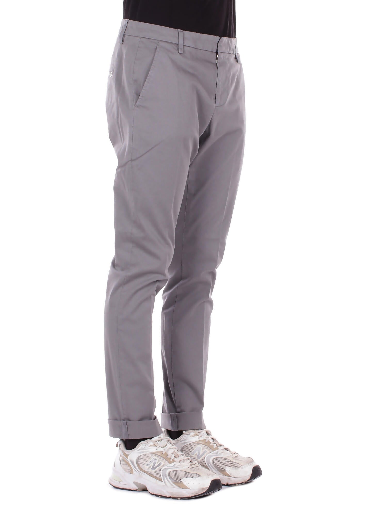 DONDUP Uomo Pantalone UP235GS0096U 903 Pantalone slim chino gaubert i Grigio