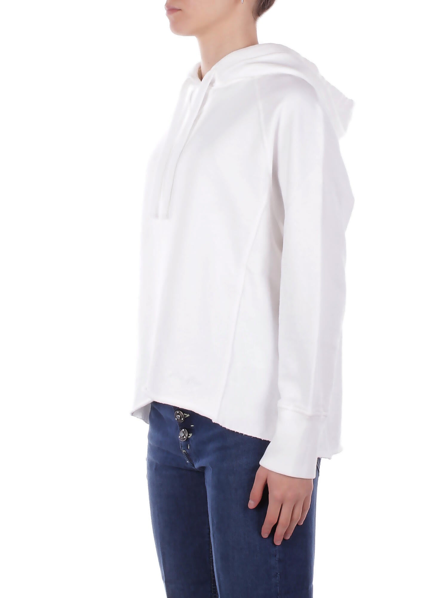 DONDUP Donna Felpa F517KF0254D 000 Felpa regular in felpa Bianco