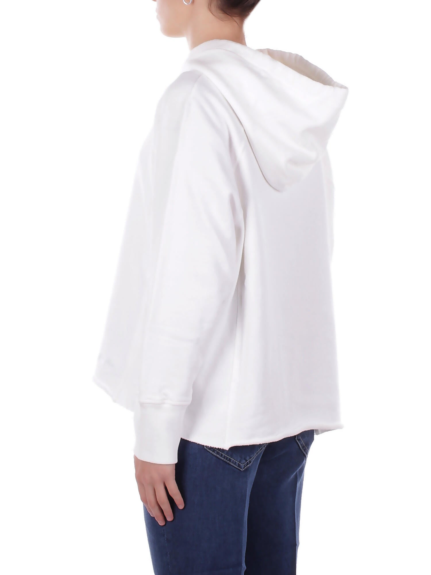 DONDUP Donna Felpa F517KF0254D 000 Felpa regular in felpa Bianco