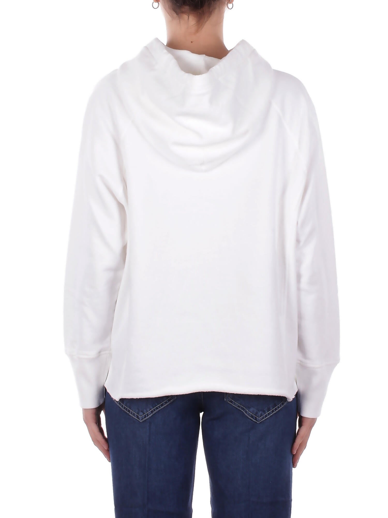DONDUP Donna Felpa F517KF0254D 000 Felpa regular in felpa Bianco