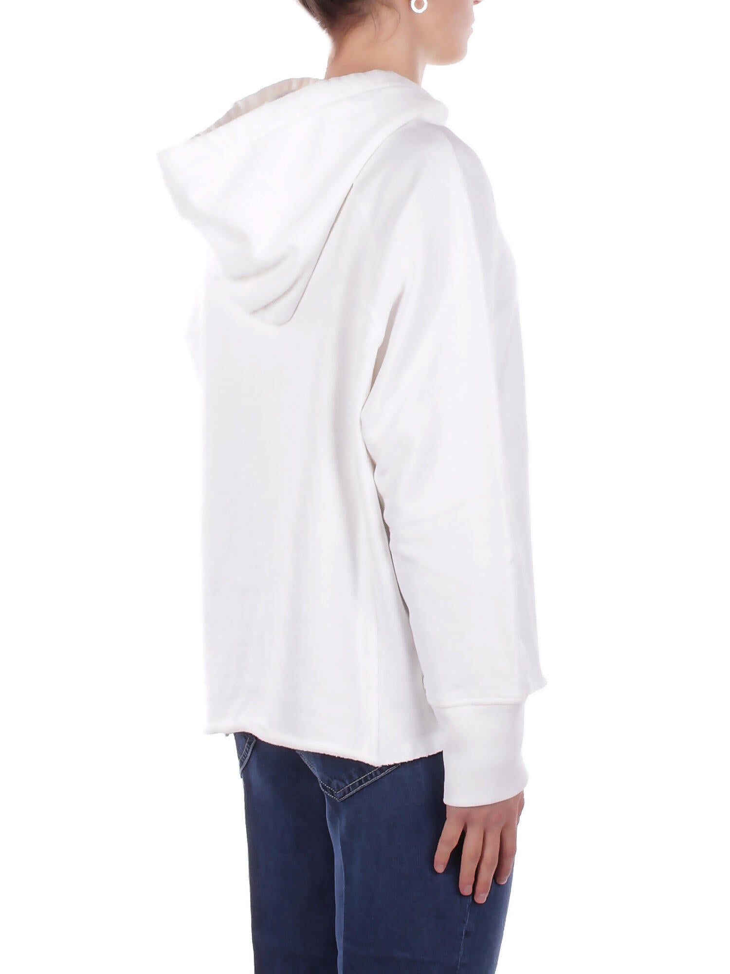 DONDUP Donna Felpa F517KF0254D 000 Felpa regular in felpa Bianco