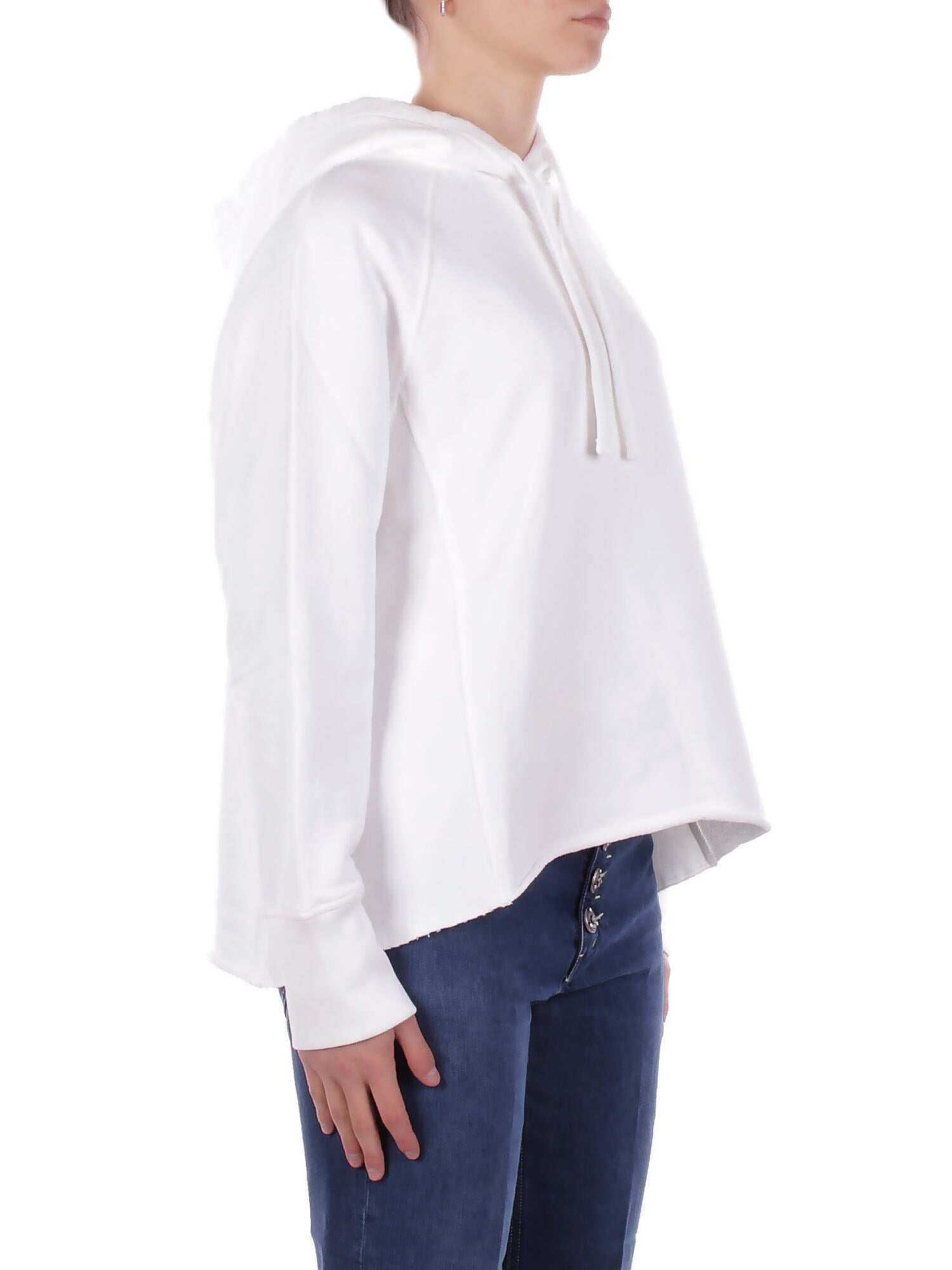 DONDUP Donna Felpa F517KF0254D 000 Felpa regular in felpa Bianco