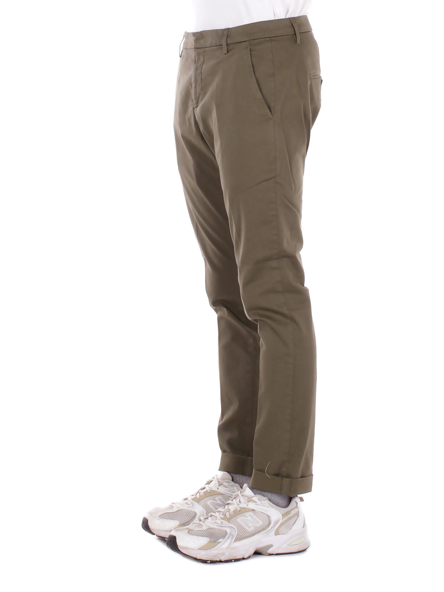 DONDUP Uomo Pantalone UP235GS0096U 637 Pantalone slim chino gaubert i Verde militare