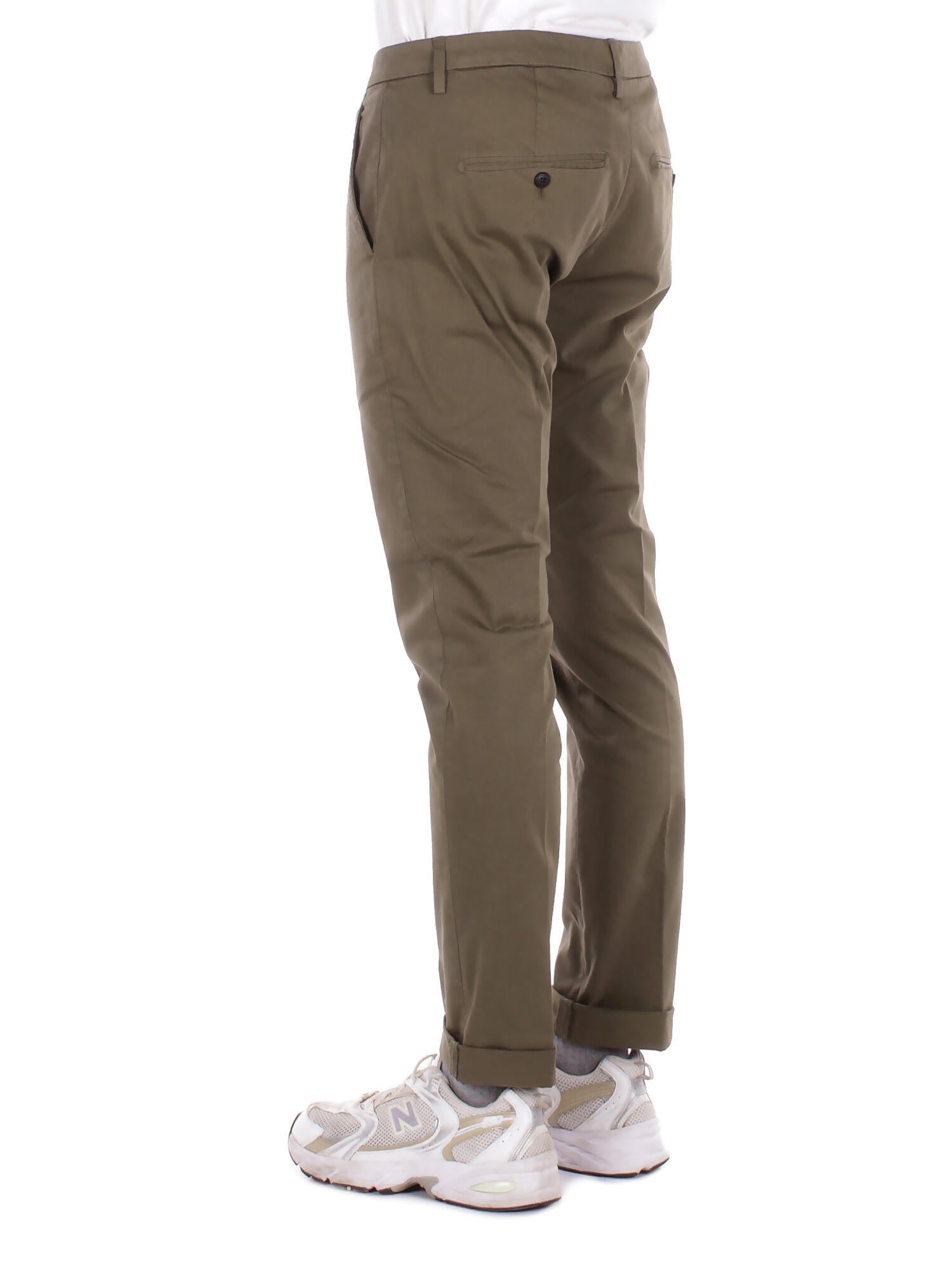 DONDUP Uomo Pantalone UP235GS0096U 637 Pantalone slim chino gaubert i Verde militare