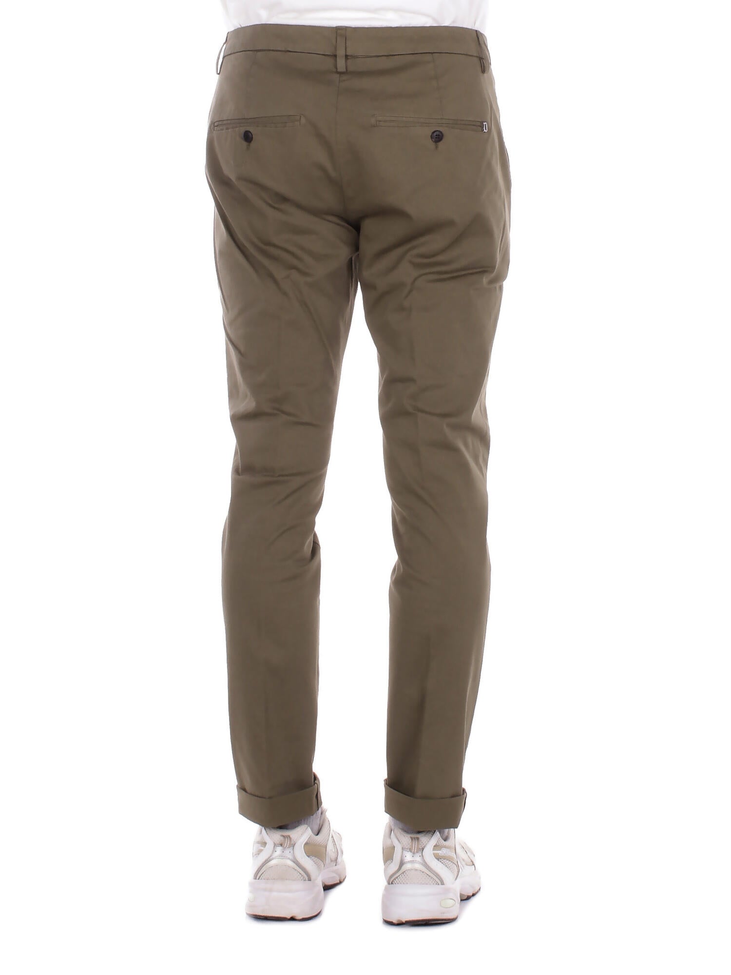 DONDUP Uomo Pantalone UP235GS0096U 637 Pantalone slim chino gaubert i Verde militare
