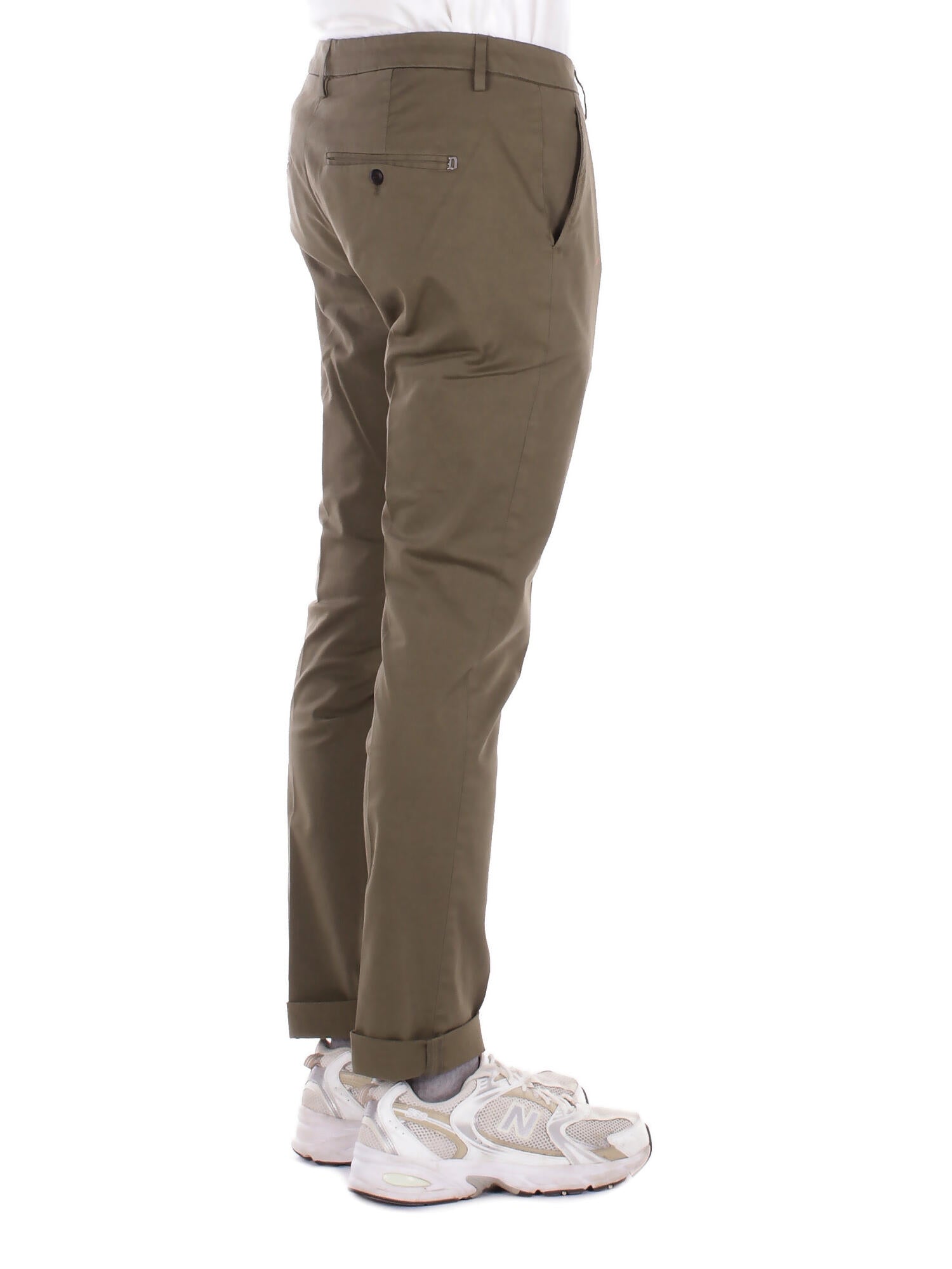 DONDUP Uomo Pantalone UP235GS0096U 637 Pantalone slim chino gaubert i Verde militare