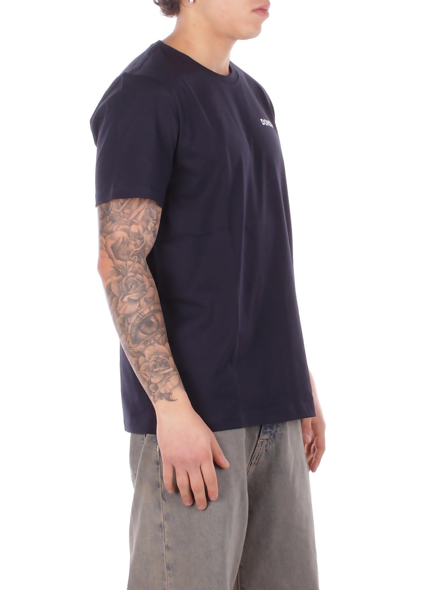 DONDUP Uomo T-shirt US198JF0309U 890 T-shirt regular in jersey coto Blu