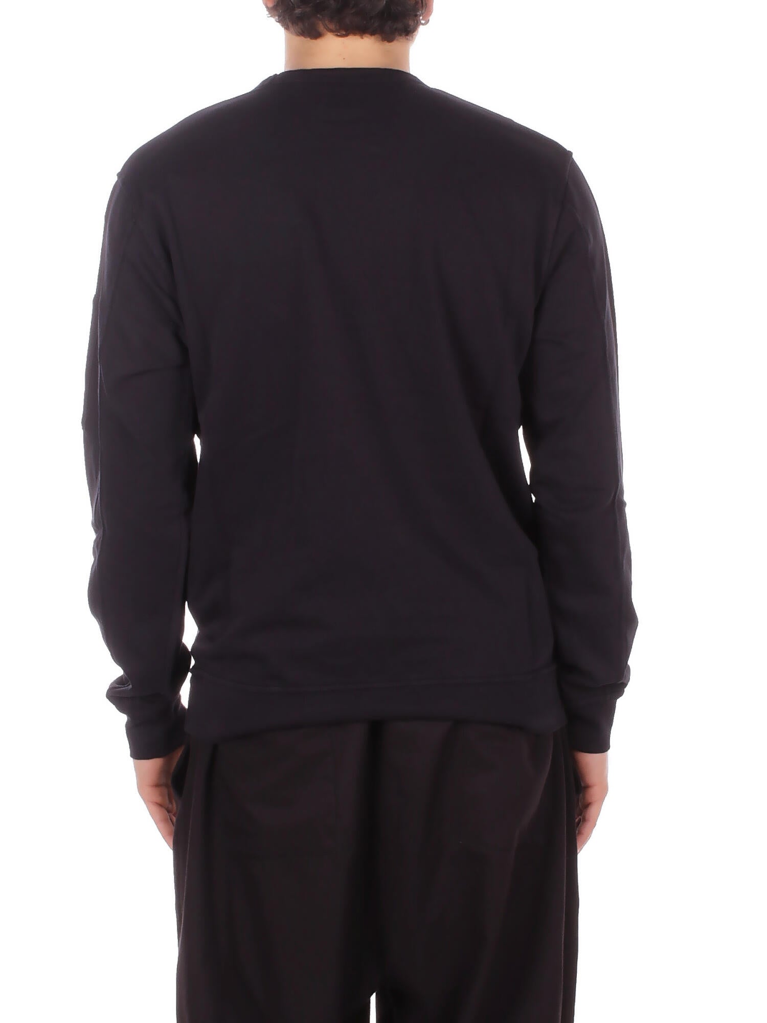 Felpa Uomo CP COMPANY RCCMSS711A002246G 999 Light fleece crewneck sweatshi Black