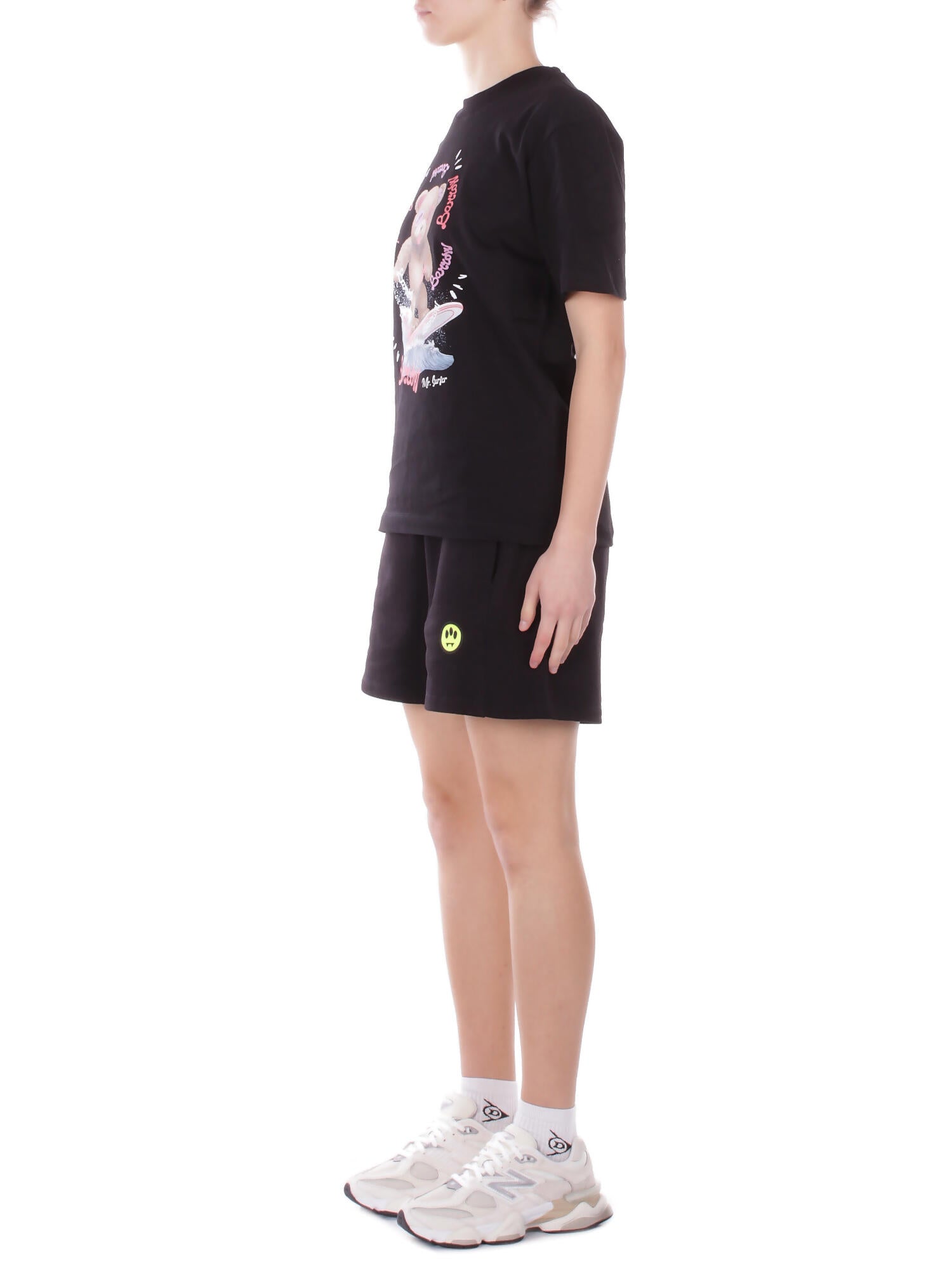 BARROW Unisex Shorts S6BWUABE004 11006 Sweatshorts Black white