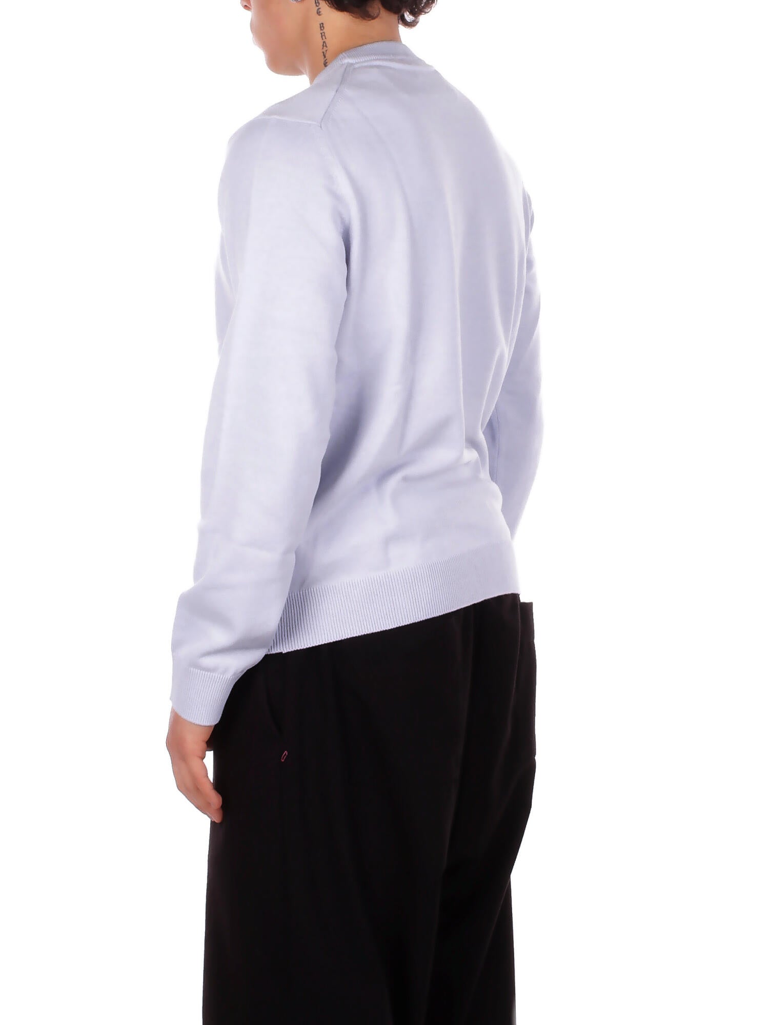 LACOSTE Uomo Maglia AH0128 J2G Pullover Celeste polvere