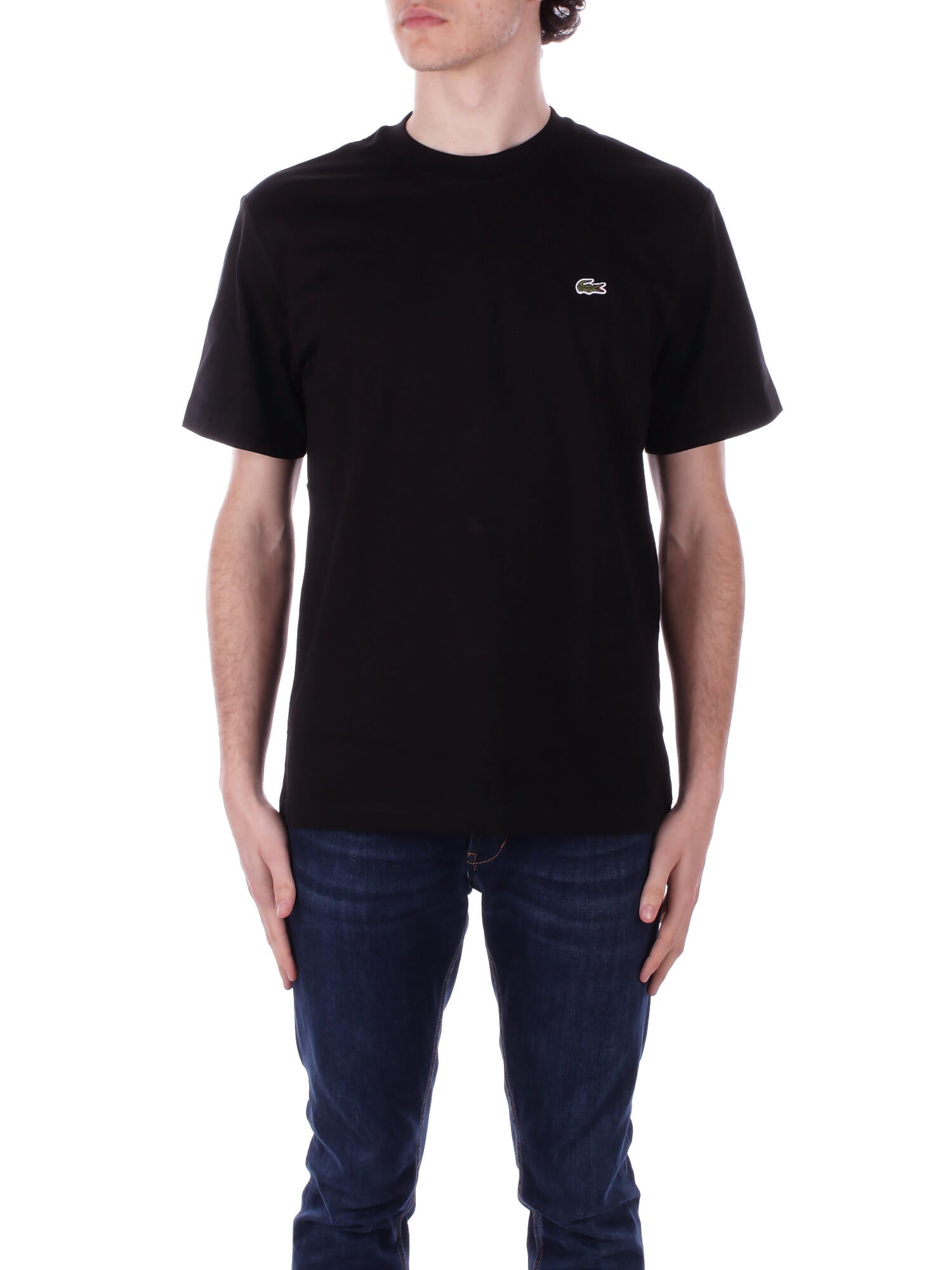 LACOSTE Uomo T-shirt TH7318 031 Tee shirt Nero