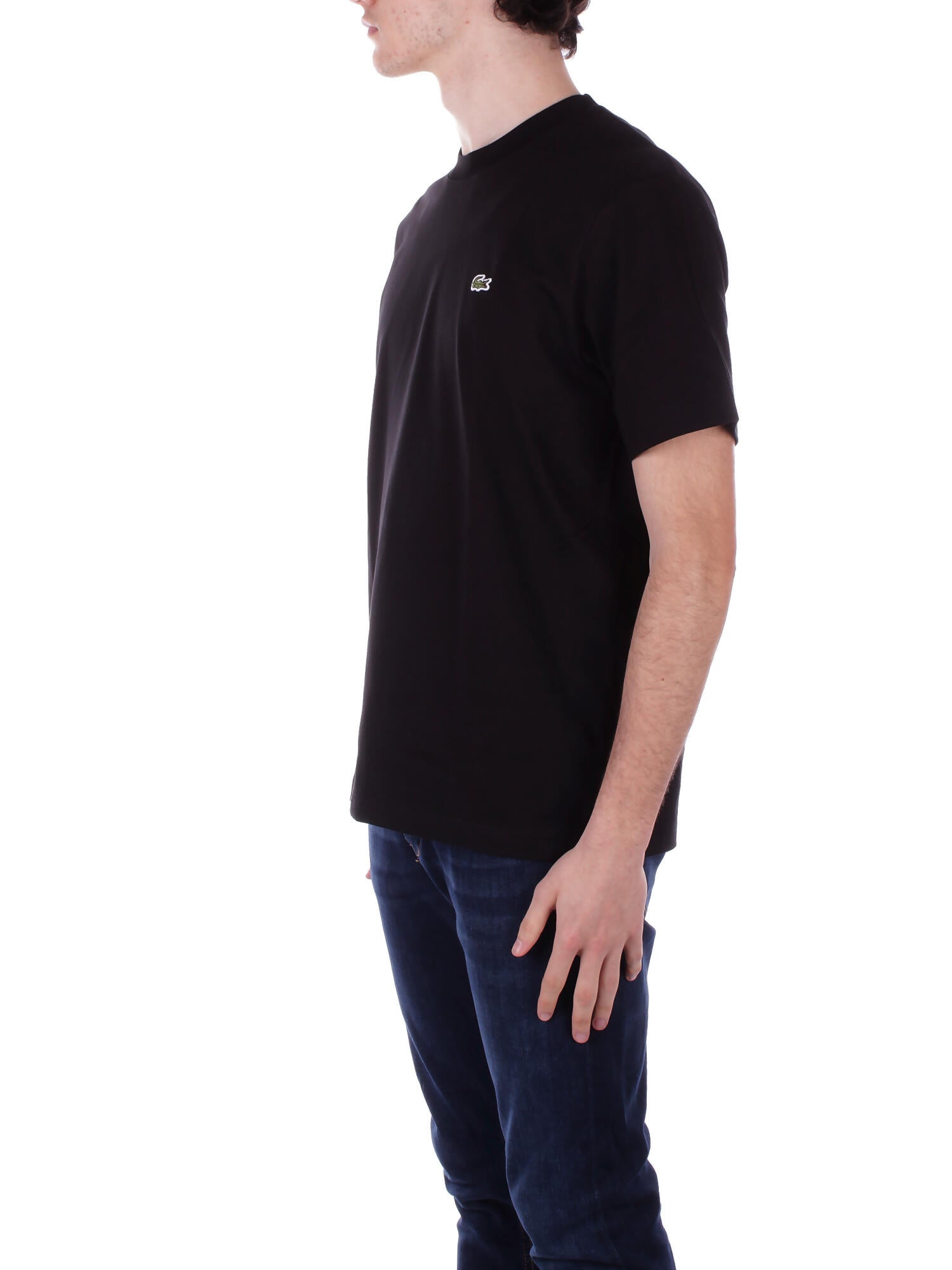 LACOSTE Uomo T-shirt TH7318 031 Tee shirt Nero