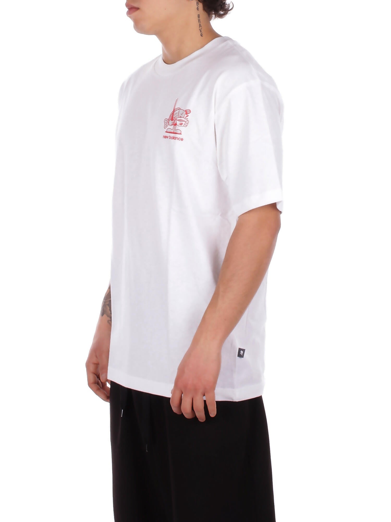 NEW BALANCE Unisex T-shirt MT61H51D WT Ramen t-shirt White