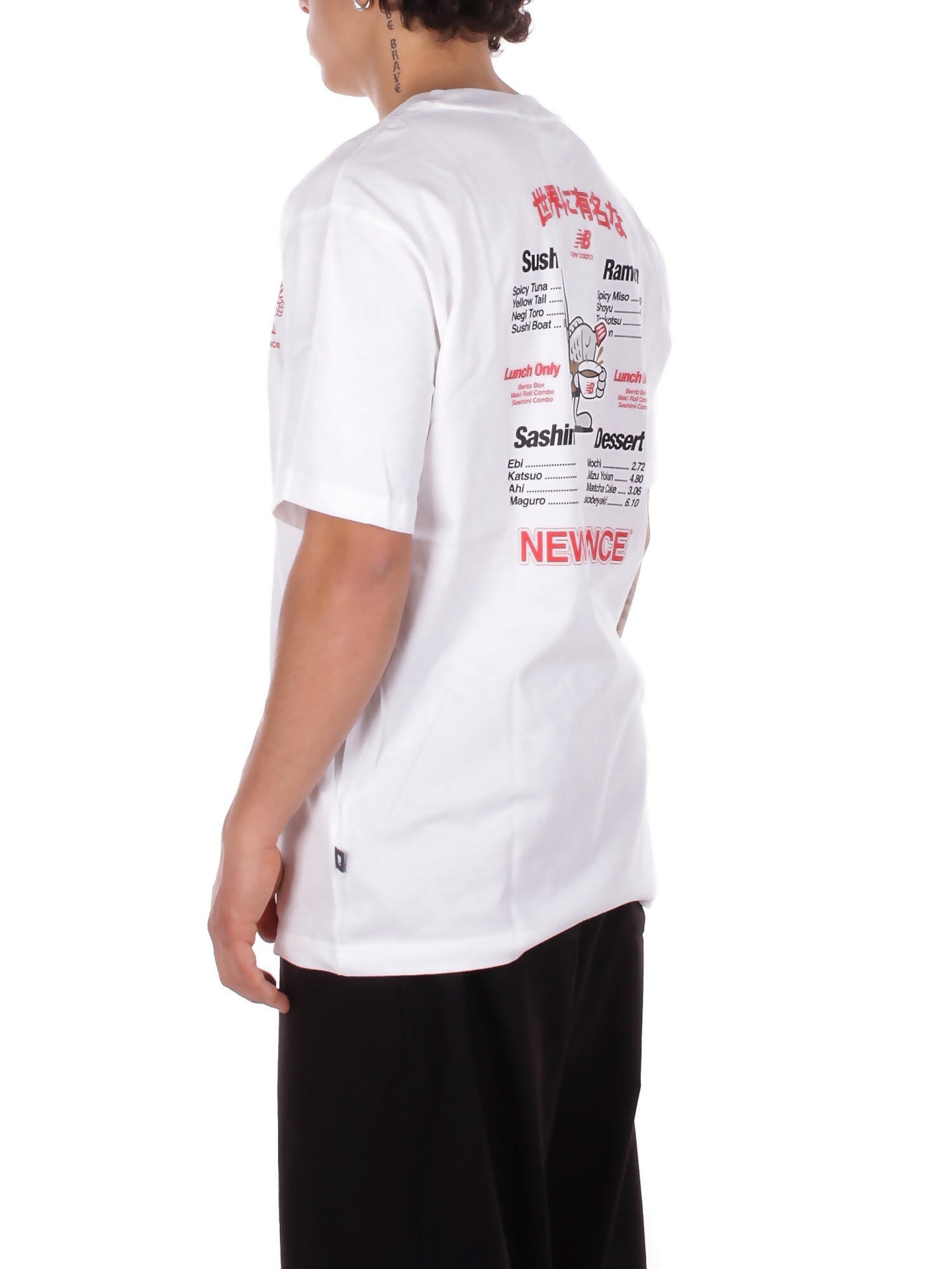 NEW BALANCE Unisex T-shirt MT61H51D WT Ramen t-shirt White