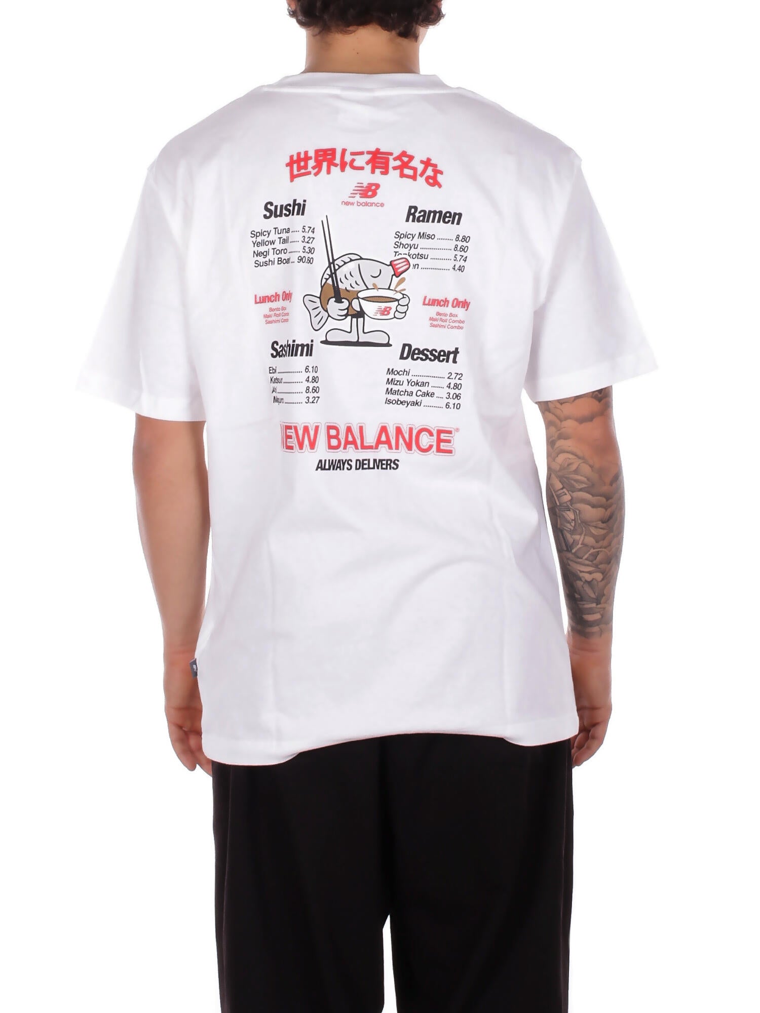 NEW BALANCE Unisex T-shirt MT61H51D WT Ramen t-shirt White