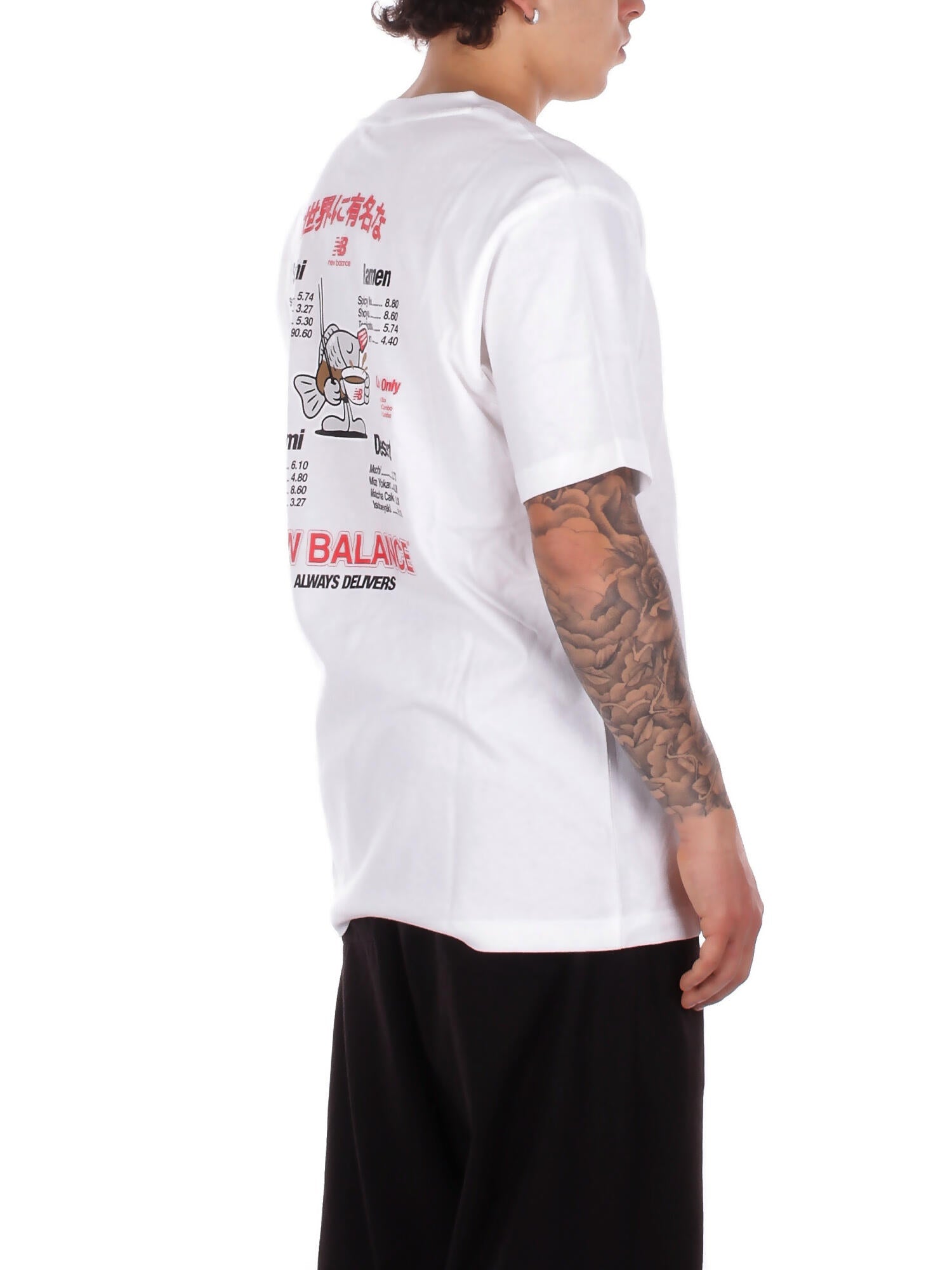 NEW BALANCE Unisex T-shirt MT61H51D WT Ramen t-shirt White