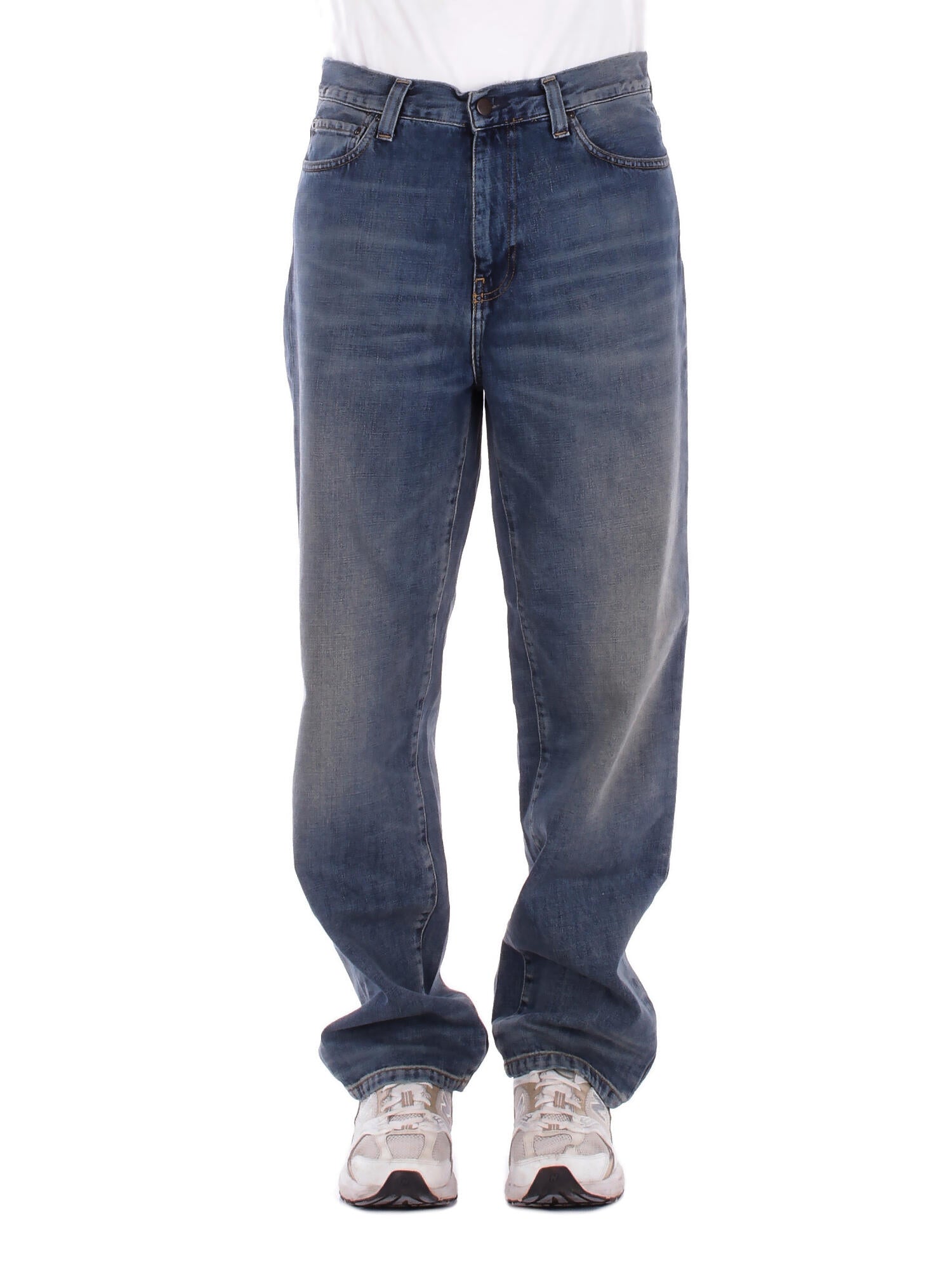 CARHARTT WIP Uomo Jeans I036728 014Q Aaron pant camano Blue
