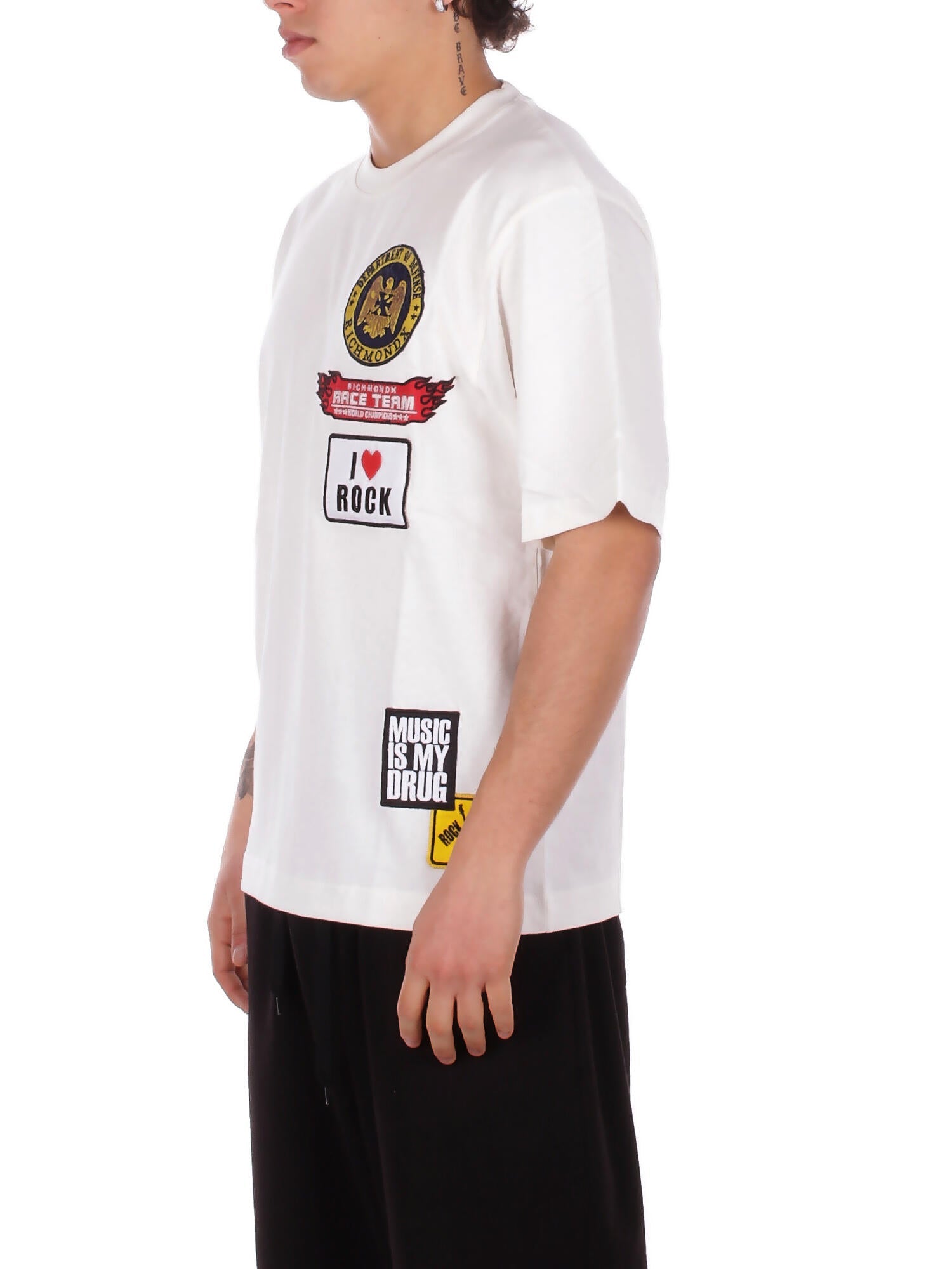 JOHN RICHMOND Uomo T-shirt UMP26242TST9 OFF WHITE T-shirt somali Off white