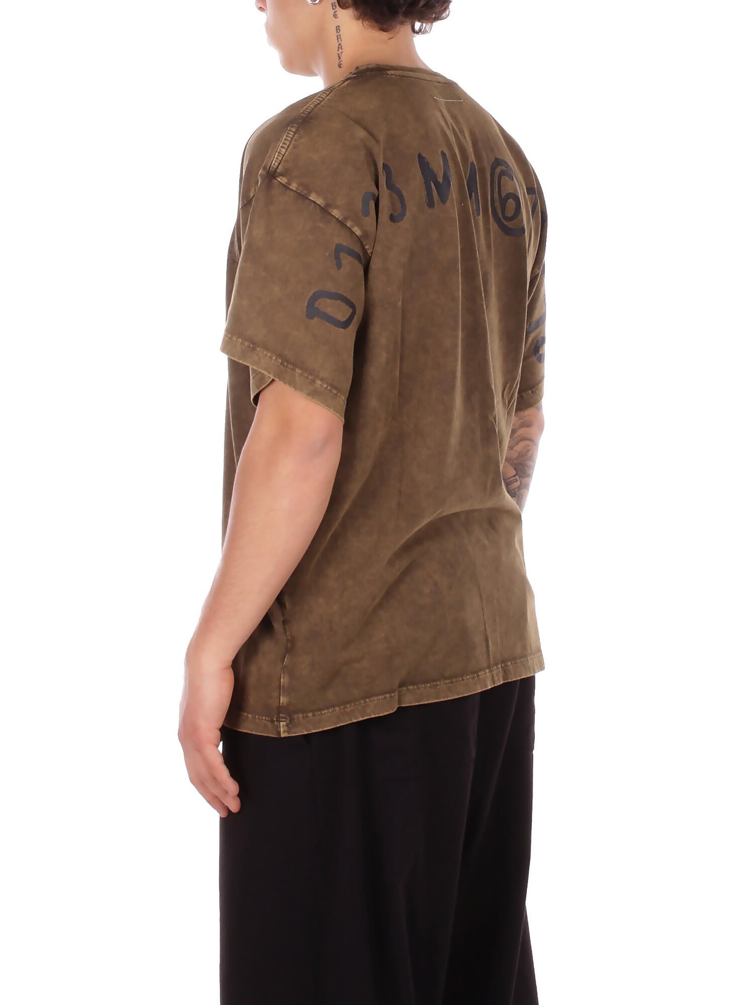 MM6 MAISON MARGIELA Unisex Junior T-shirt M60985MM07Q M6514 Mm6t144u Kaki