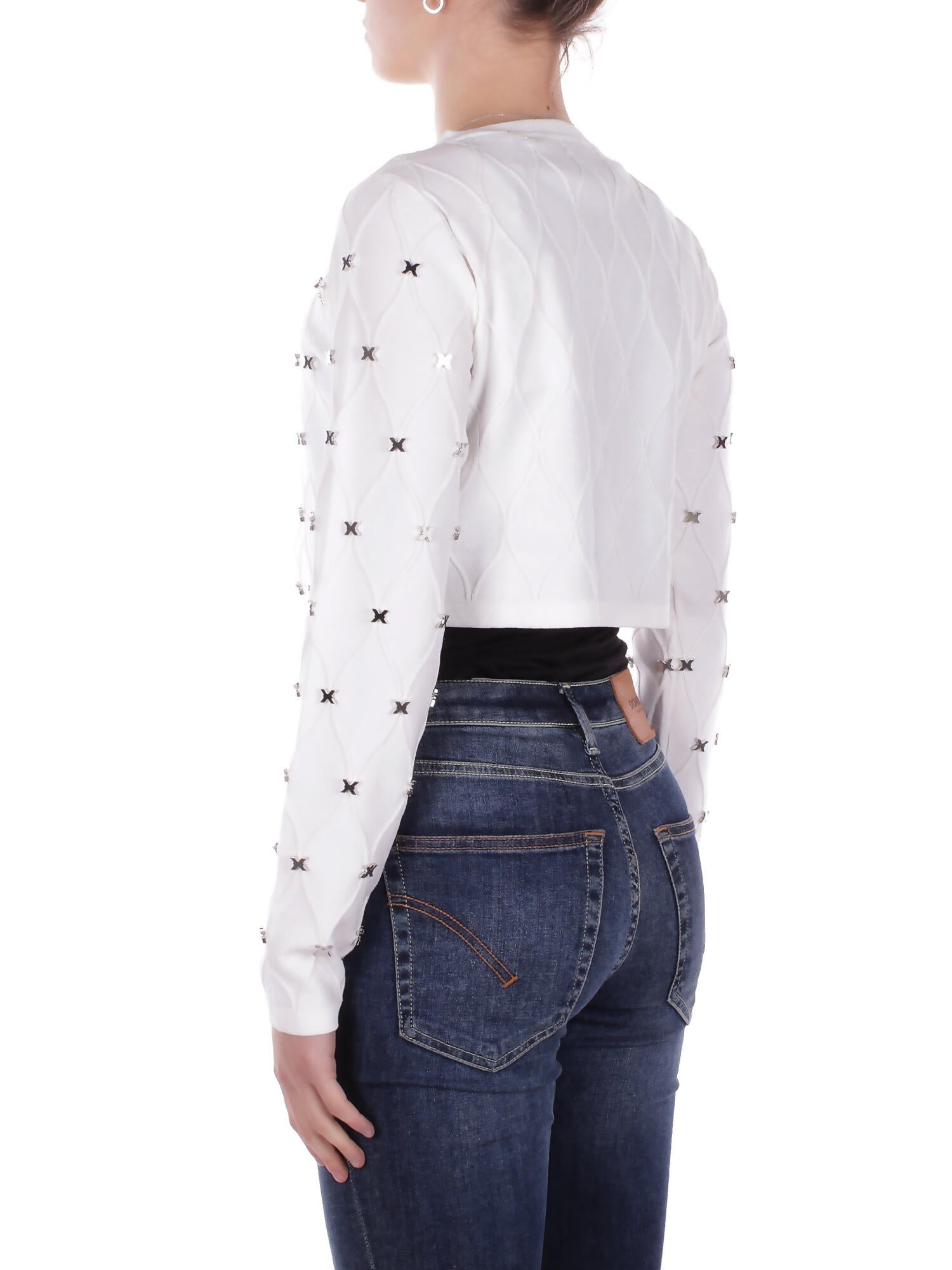 JOHN RICHMOND Donna Maglia UWP26088CDJG WHITE Cardigan crop faraka White
