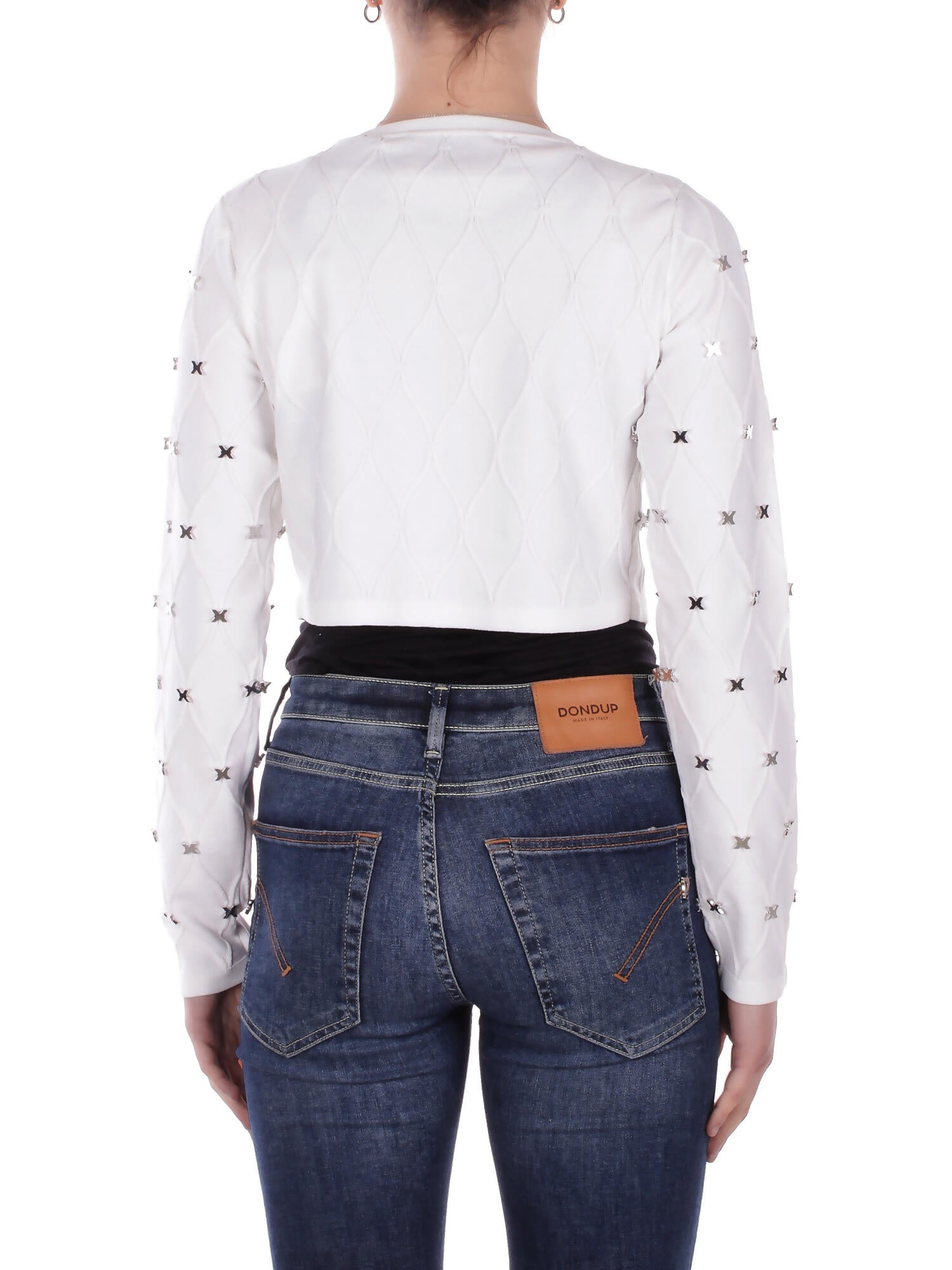 JOHN RICHMOND Donna Maglia UWP26088CDJG WHITE Cardigan crop faraka White