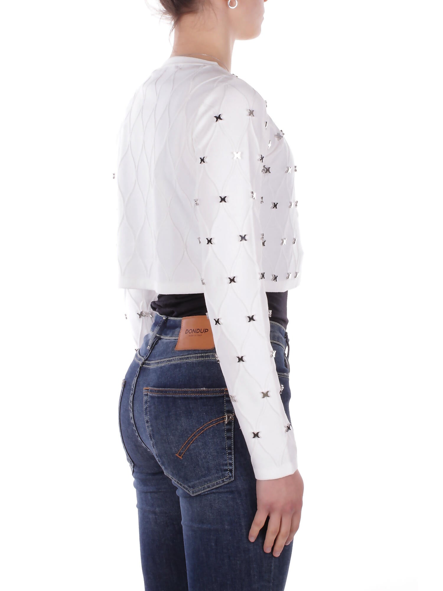 JOHN RICHMOND Donna Maglia UWP26088CDJG WHITE Cardigan crop faraka White