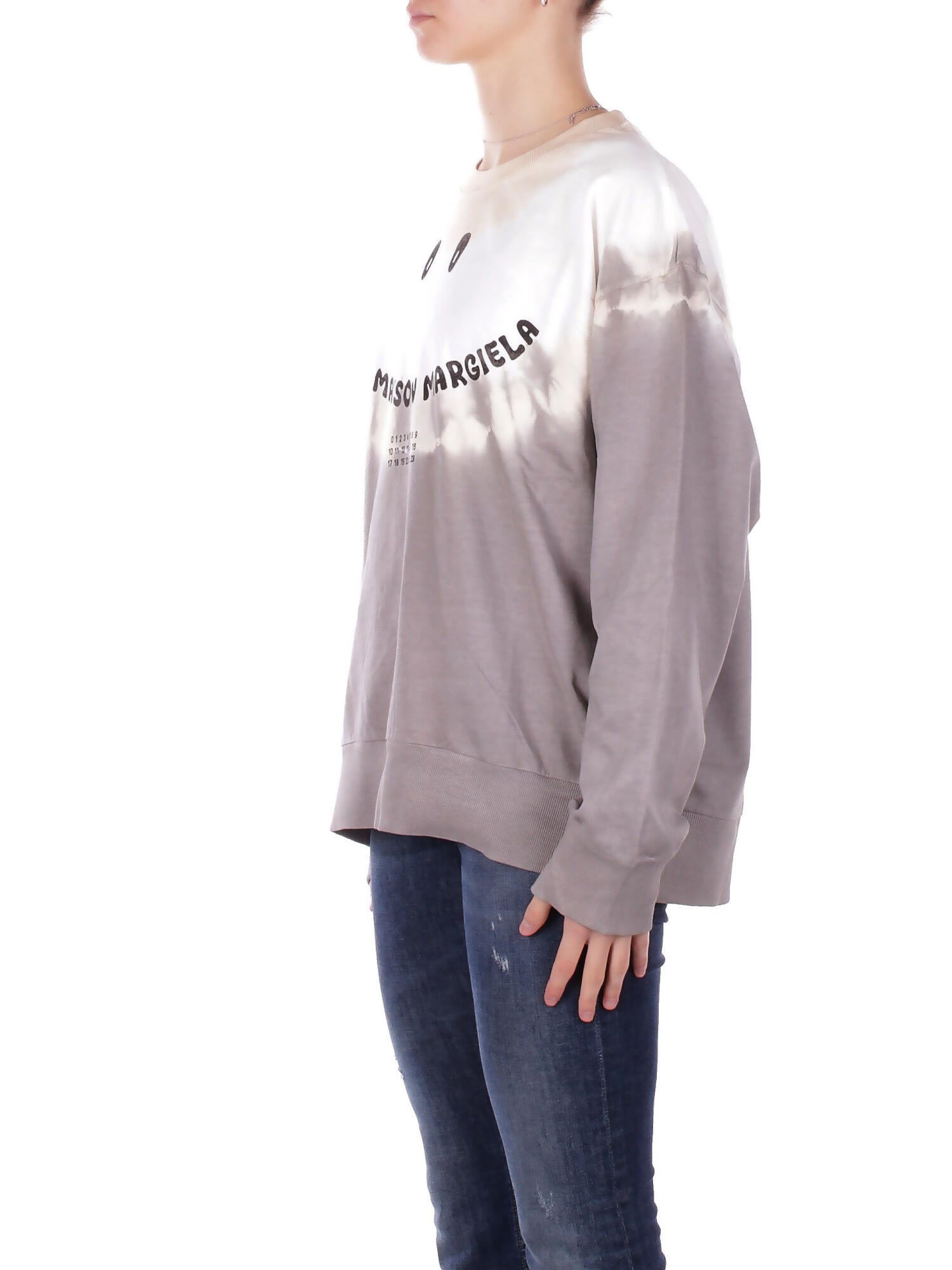 MM6 MAISON MARGIELA Unisex Junior Felpa M61007MM07J M6C46 Mm6s128u Bianco grigio