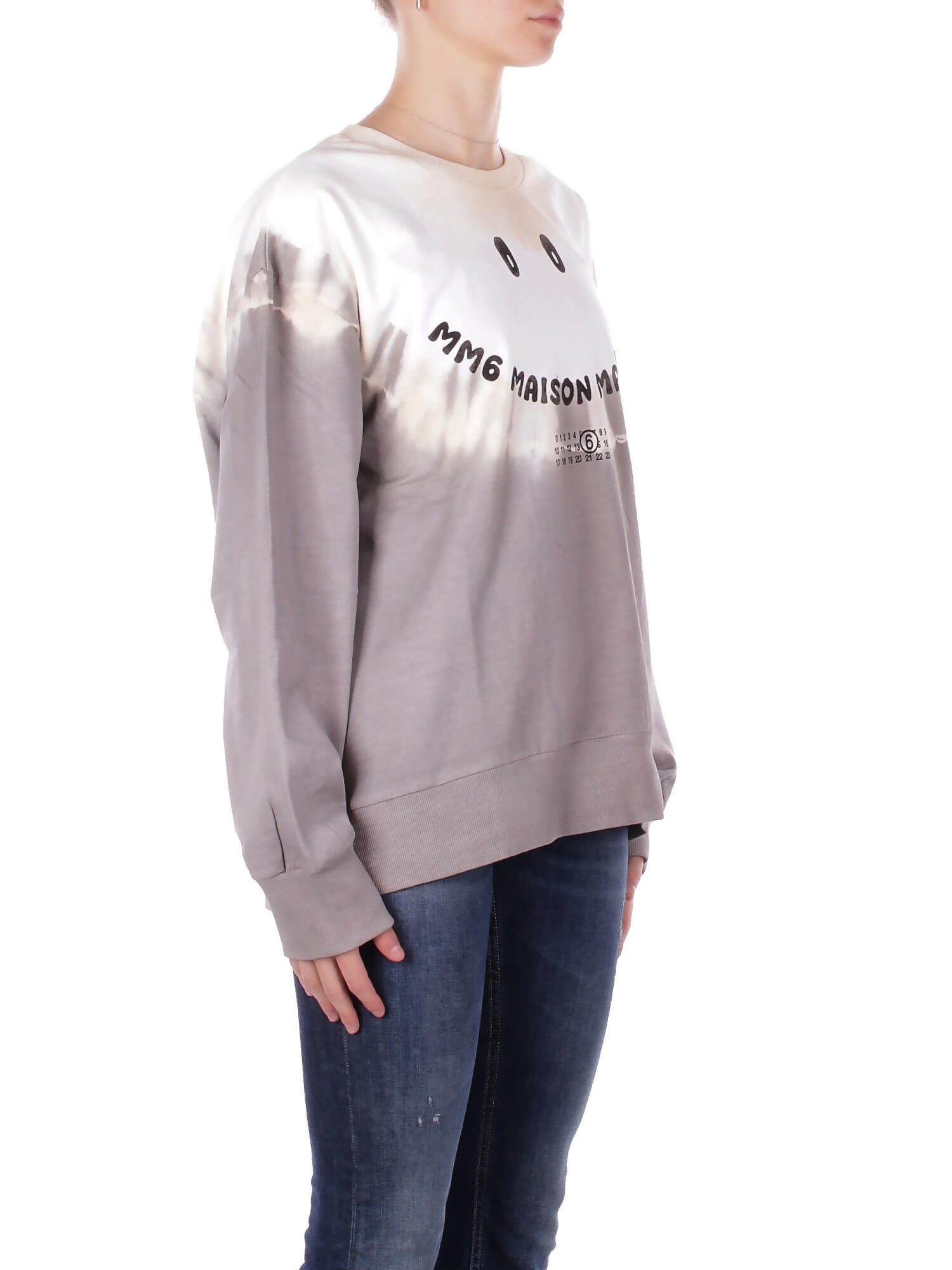 MM6 MAISON MARGIELA Unisex Junior Felpa M61007MM07J M6C46 Mm6s128u Bianco grigio